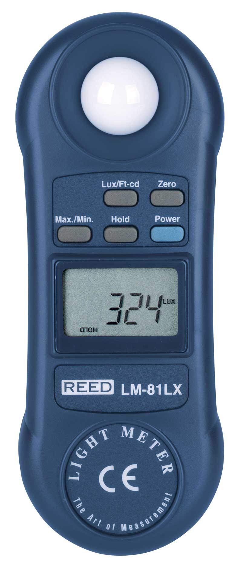 Reed LM-81LX Compact Digital Light Meter - 20,000 Lux/2,000 FC Range for Photography, Film, and Indoor Lighting Measurement - Perfect for Studios, Greenhouses & Home Lighting Setup