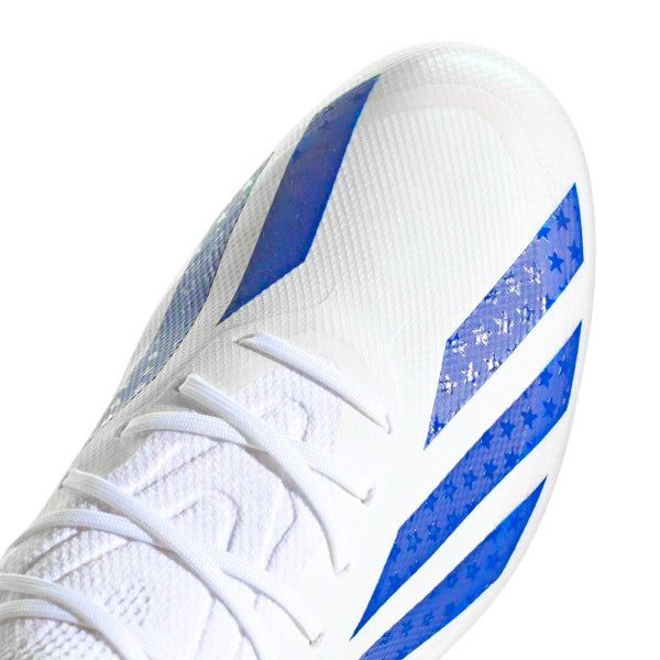 adidas Crazyfast USA.1 FG Soccer Cleats for Men - White/Power Blue Football Boots with Lightweight Design & Enhanced Traction - Perfect for Firm Ground Soccer Matches & Training Sessions
