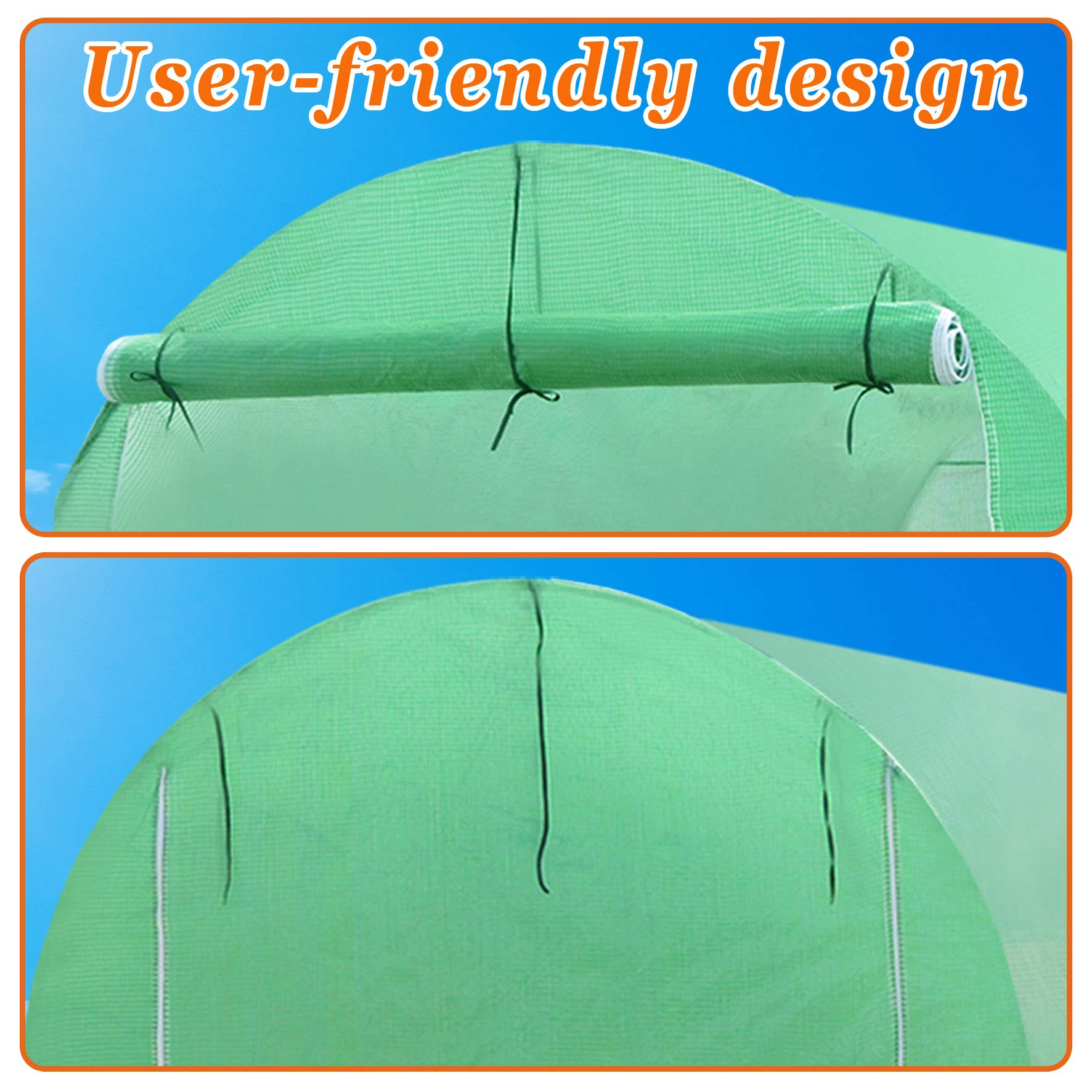 Heavy-Duty 12' x 7' x 7' Replacement Greenhouse Cover for Walk-In Plant Gardening - Outdoor Camel Greenhouse Protection (Frame Not Included) | Perfect for Backyard Gardening, Seed Starting & Plant Protection in All Seasons