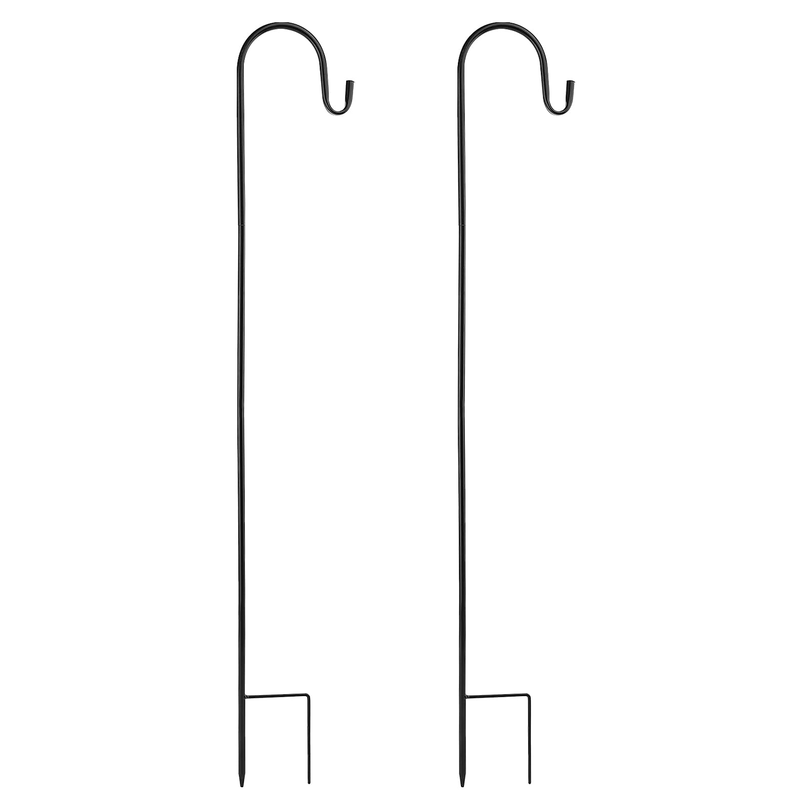 2 Pack 32 Inch Small Shepherd Hooks for Outdoor Garden - Heavy Duty Metal Plant Hangers for Lanterns, Solar Lights, Hanging Baskets & Decorative Ornaments - Perfect for Patio, Yard, Lawn & Landscape Decor
