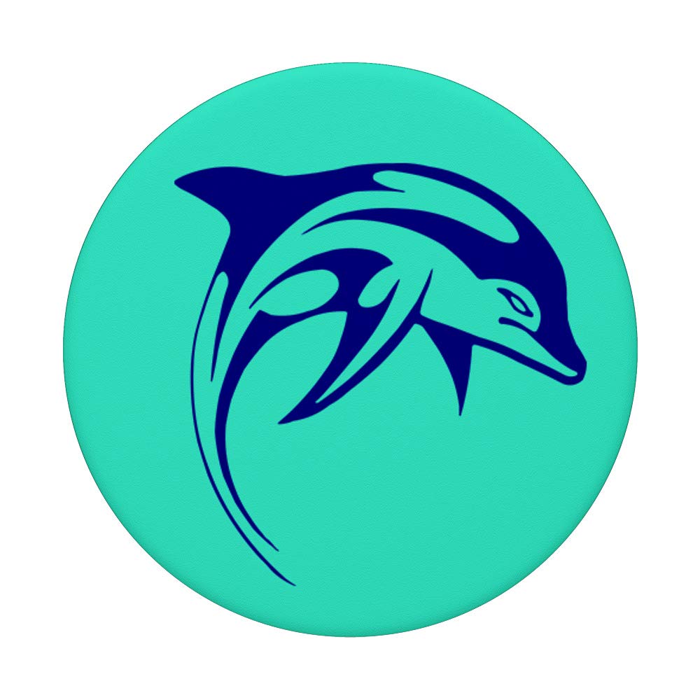 Dolphin PopSockets PopGrip: Swappable Phone Grip & Stand for iPhone, Samsung, Tablets - Perfect for Gaming, Selfies, and Hands-Free Viewing