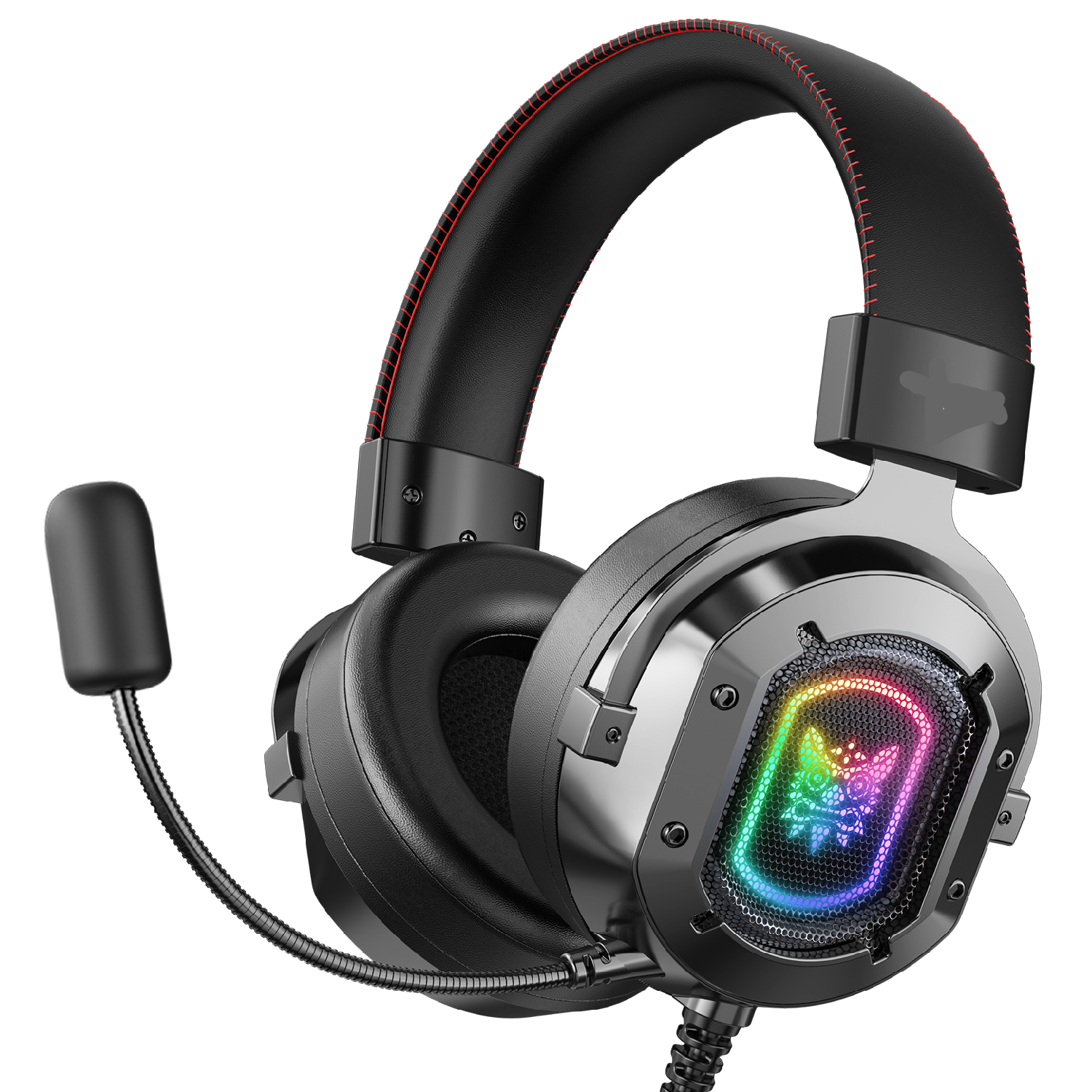 VichoMak K3 Wired RGB Gaming Headset with Noise Cancelling Mic - Immersive Sound for PC, PS4, Xbox - Perfect for Gaming, Streaming & Online Meetings