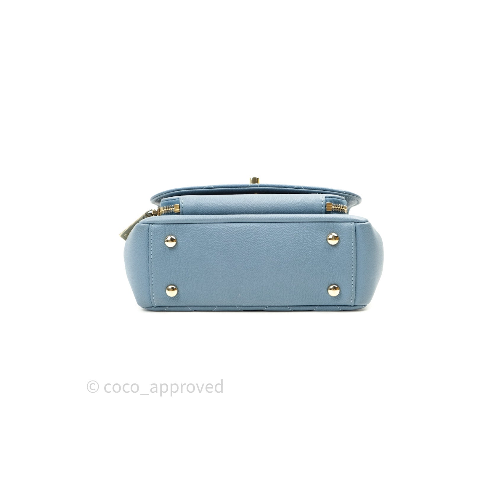 Chanel Caviar Quilted Small Business Affinity Flap Bag in Blue with Light Gold Hardware - Perfect for Work, Travel & Everyday Luxury