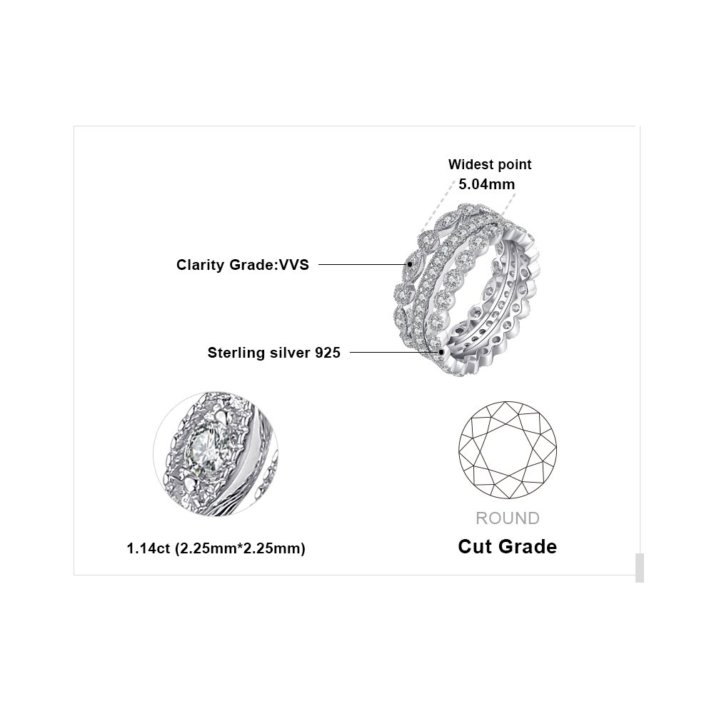 14K Gold Plated 925 Sterling Silver Rings for Women | Cubic Zirconia Promise & Stackable Wedding Bands Set (Size 4-12) | Elegant Jewelry for Anniversary, Engagement & Everyday Wear