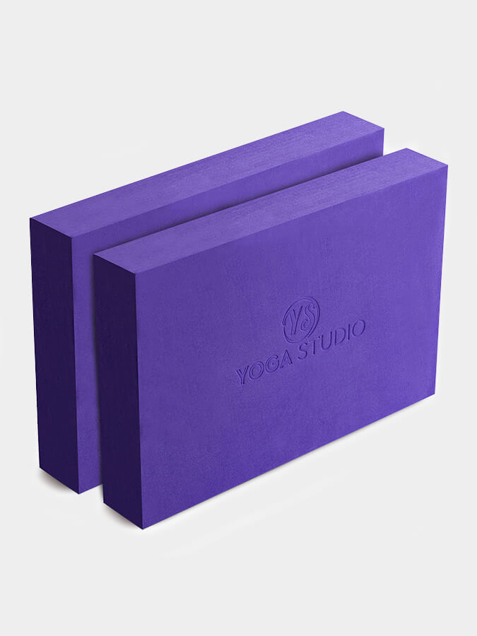 Premium EVA Yoga Blocks Twin Pack - Non-Slip, High Density Foam for Yoga, Pilates & Fitness - Ideal for Home, Studio & Travel Use