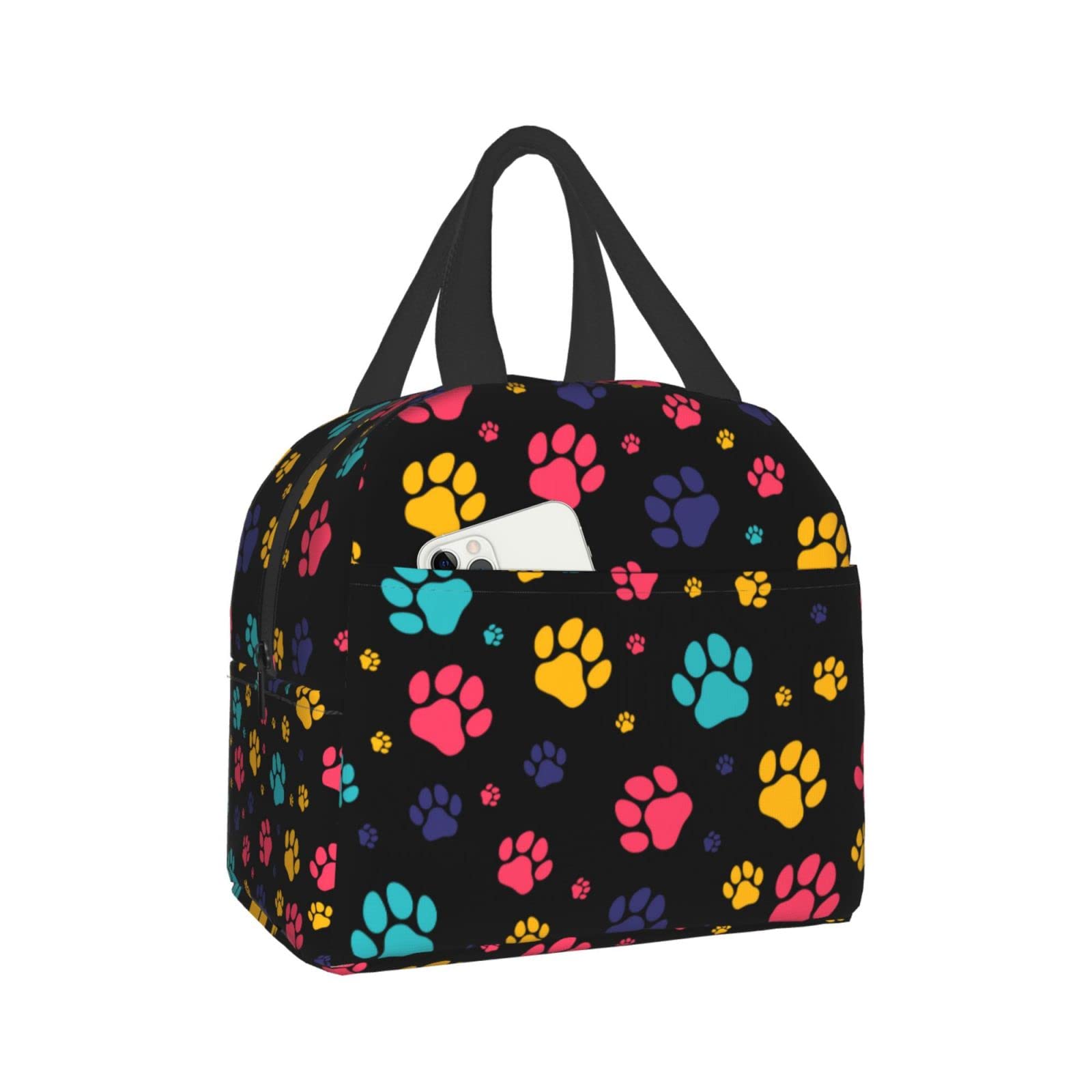 Cute Dog Paws Insulated Lunch Box - Reusable & Portable Meal Container for Men & Women - Perfect for Work, Travel, Picnic & Outdoor Activities