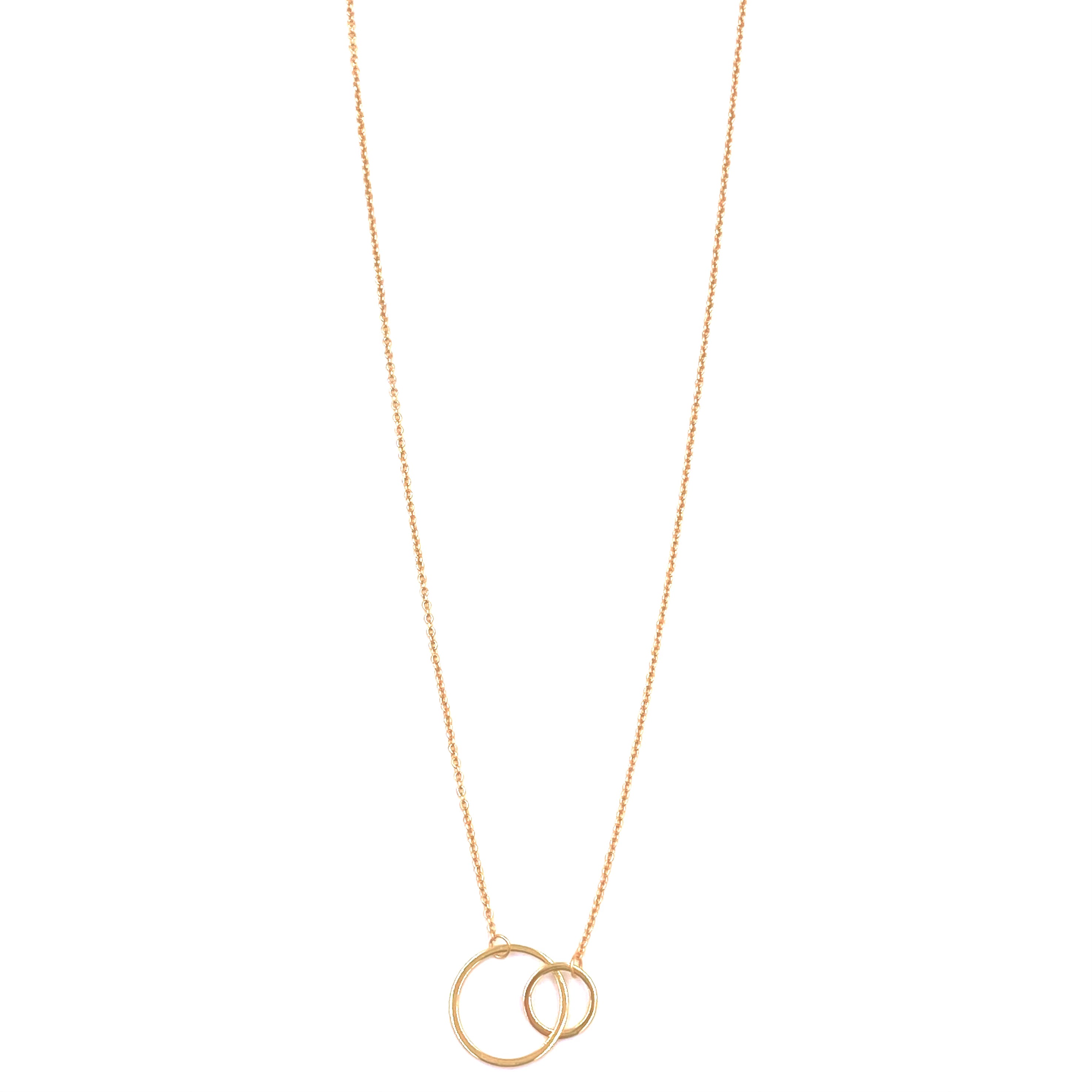 Ashley Gold Sterling Silver Gold Plated Intertwined Circle Necklace - Small & Large Sizes - Perfect for Anniversary Gifts, Valentine's Day & Everyday Elegance