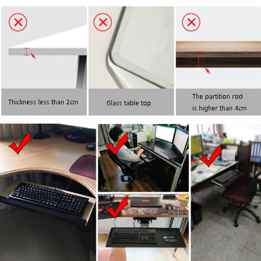 Adjustable Under Desk Keyboard Tray - 29.5