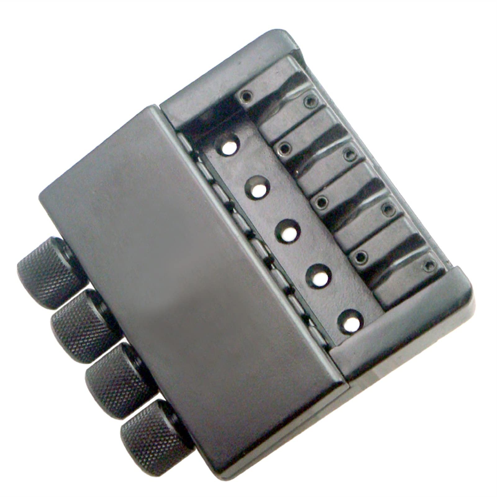 4-String Headless Electric Bass Bridge System - Black Tailpiece & Bridge for Electric Guitar | Perfect for DIY Bass Upgrades & Professional Installations