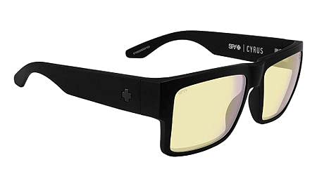 Spy Optic Gaming Cyrus Blue Light Blocking Glasses - Rectangle Frame with Color & Contrast Enhancing Lenses for Gamers & Digital Screen Use - Reduce Eye Strain for PC, Console Gaming & Office Work