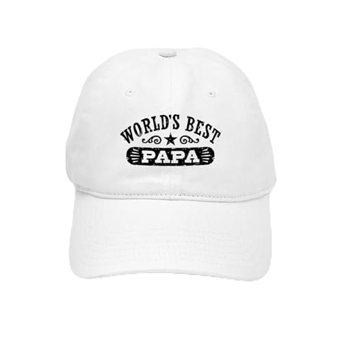 White - World's Best Papa Cap