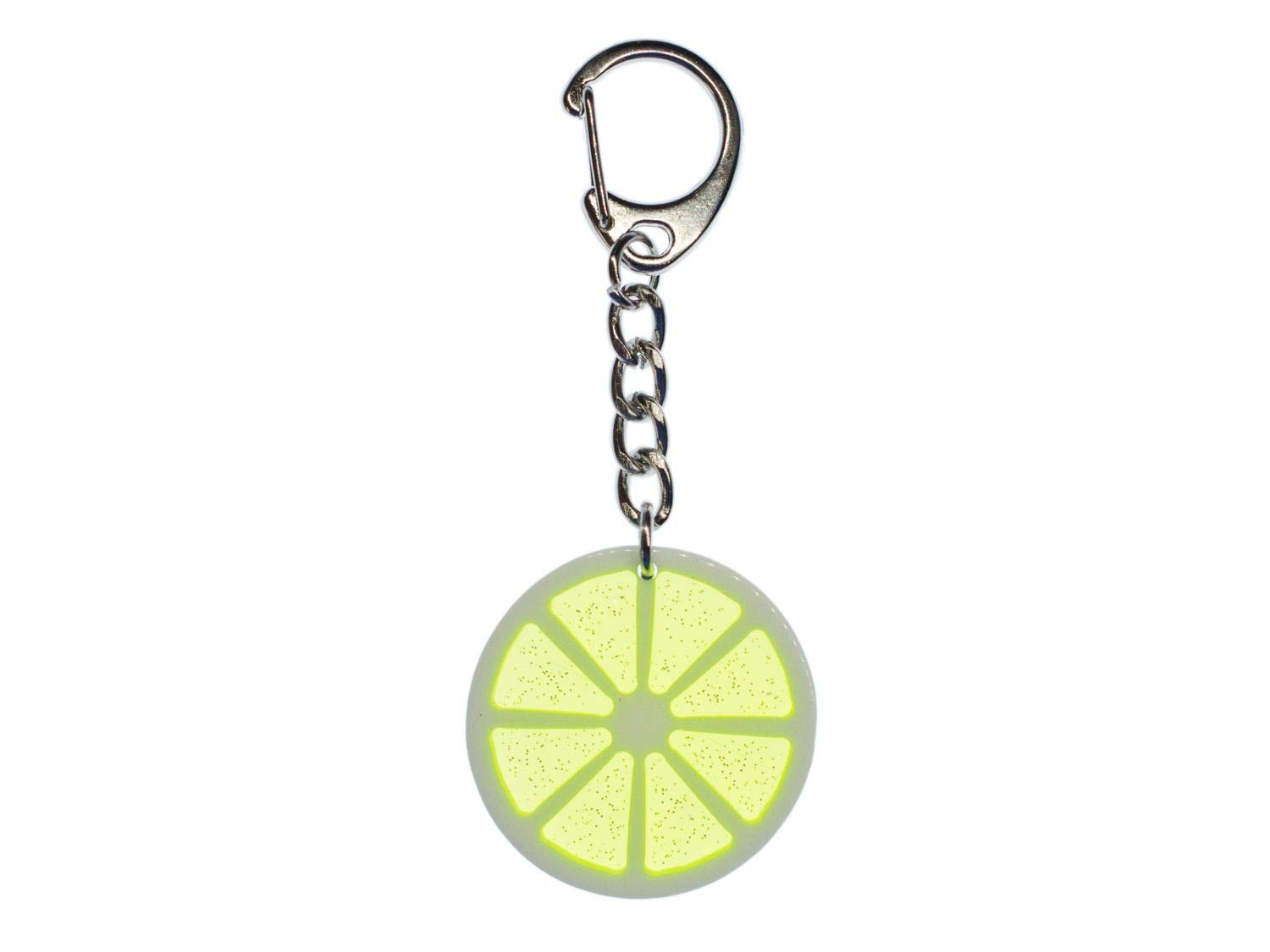 Lime Slice Keychain - Green Key Ring for Home & Travel