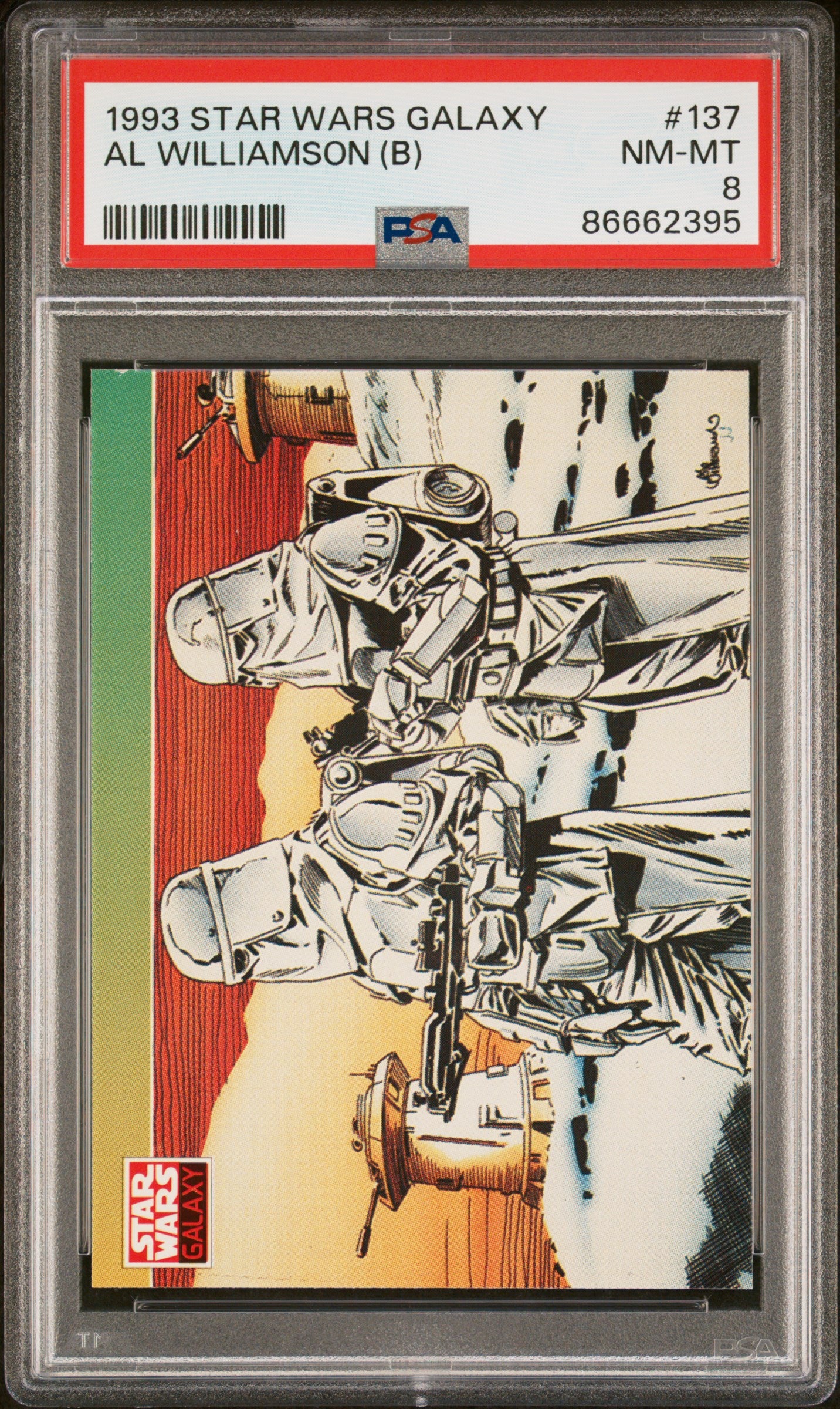 1993 STAR WARS GALAXY Trading Card #137 AL WILLIAMSON PSA 8 NM-MT - Rare Collectible for Star Wars Fans & Card Collectors - Perfect for Display, Investment & Nostalgic Gift Giving