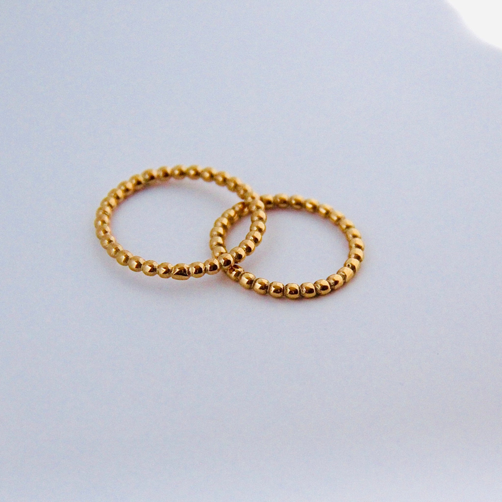Gold Plated Beaded Ring for Women - Elegant Stackable Jewelry for Everyday Wear, Parties & Gifts