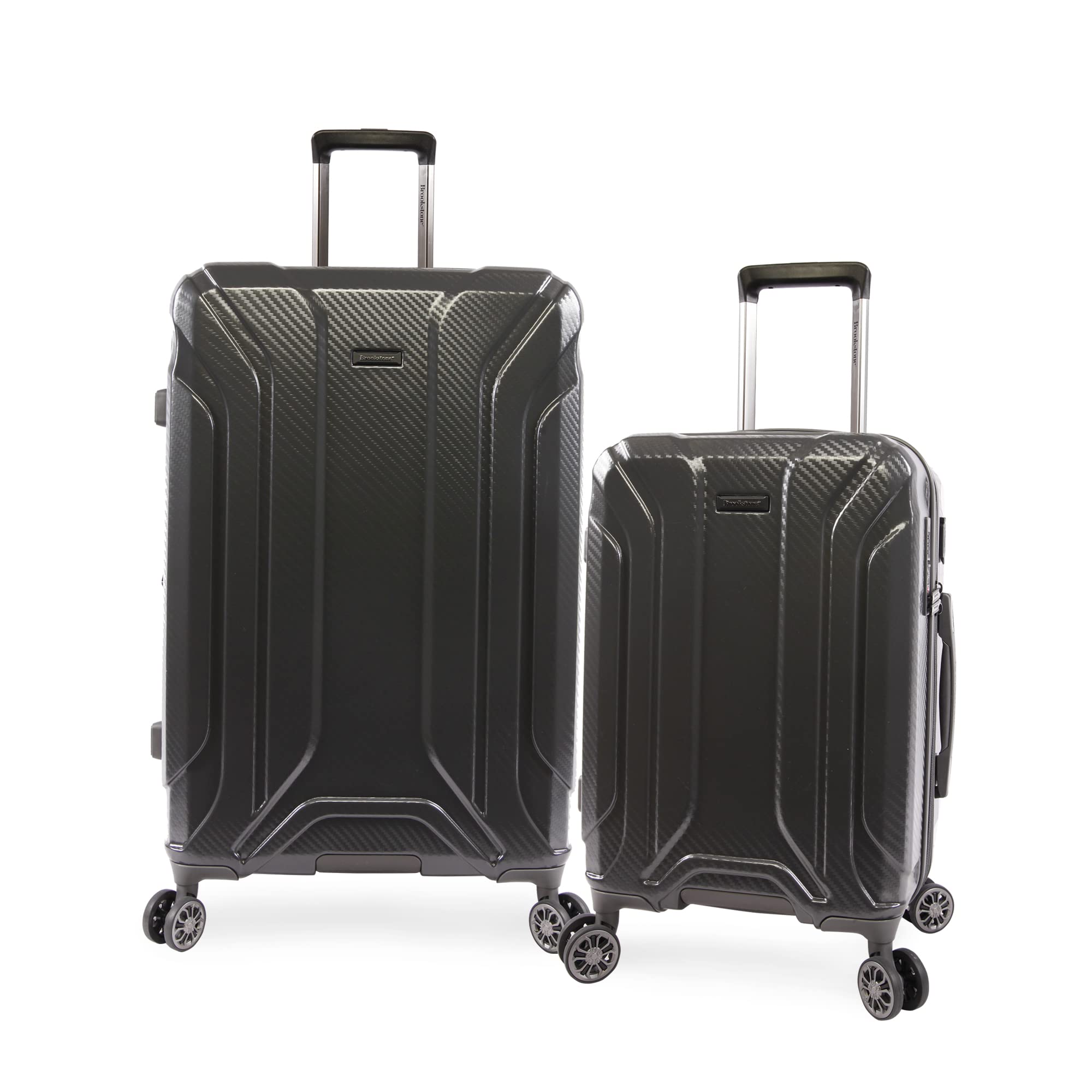 Keane 2-Piece Hardside Spinner Luggage Set in Charcoal - Lightweight Durable Suitcases for Travel, Business Trips & Vacations