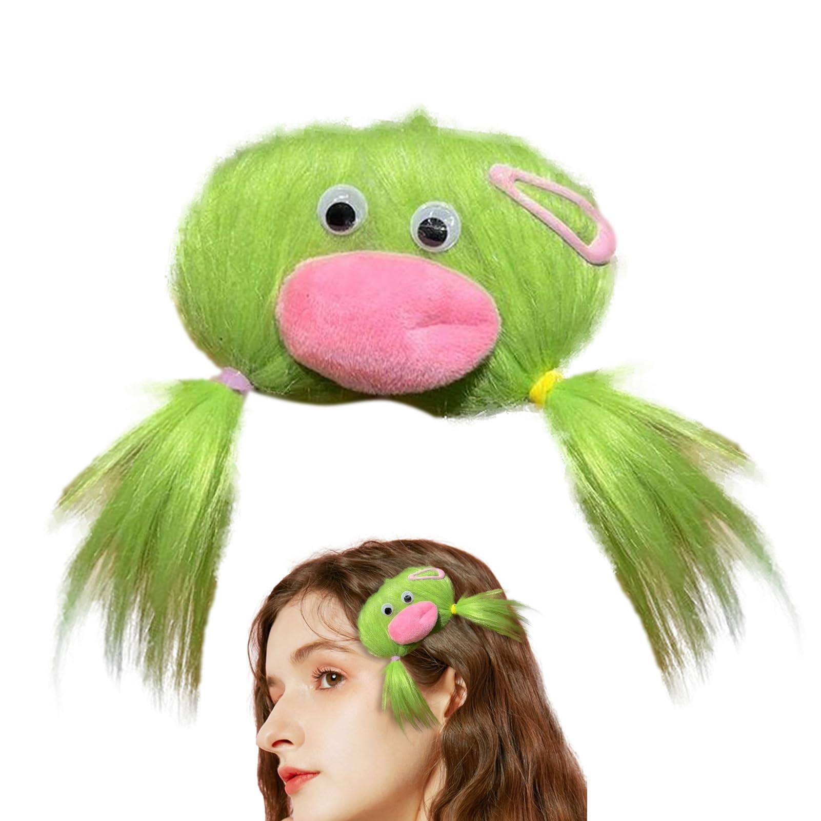 Funny Doll Shape Plush Non-Slip Hair Clips - Cute Barrettes for Women & Girls - Perfect for Daily Use, Dating, Travel, Stage Shows, Parties & Photo Props - Great Gift Idea for Birthdays & Holidays