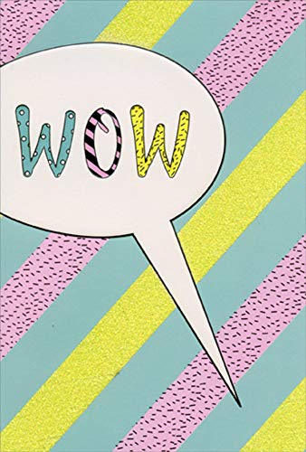 Wow Talk Bubble Nurse's Day Card - Pink, Yellow, Blue for Hospital Celebrations
