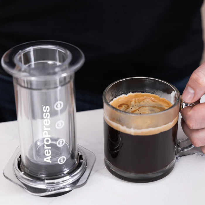 AeroPress Clear Coffee Maker - Portable Espresso & Coffee Brewing System for Travel, Camping & Home Use