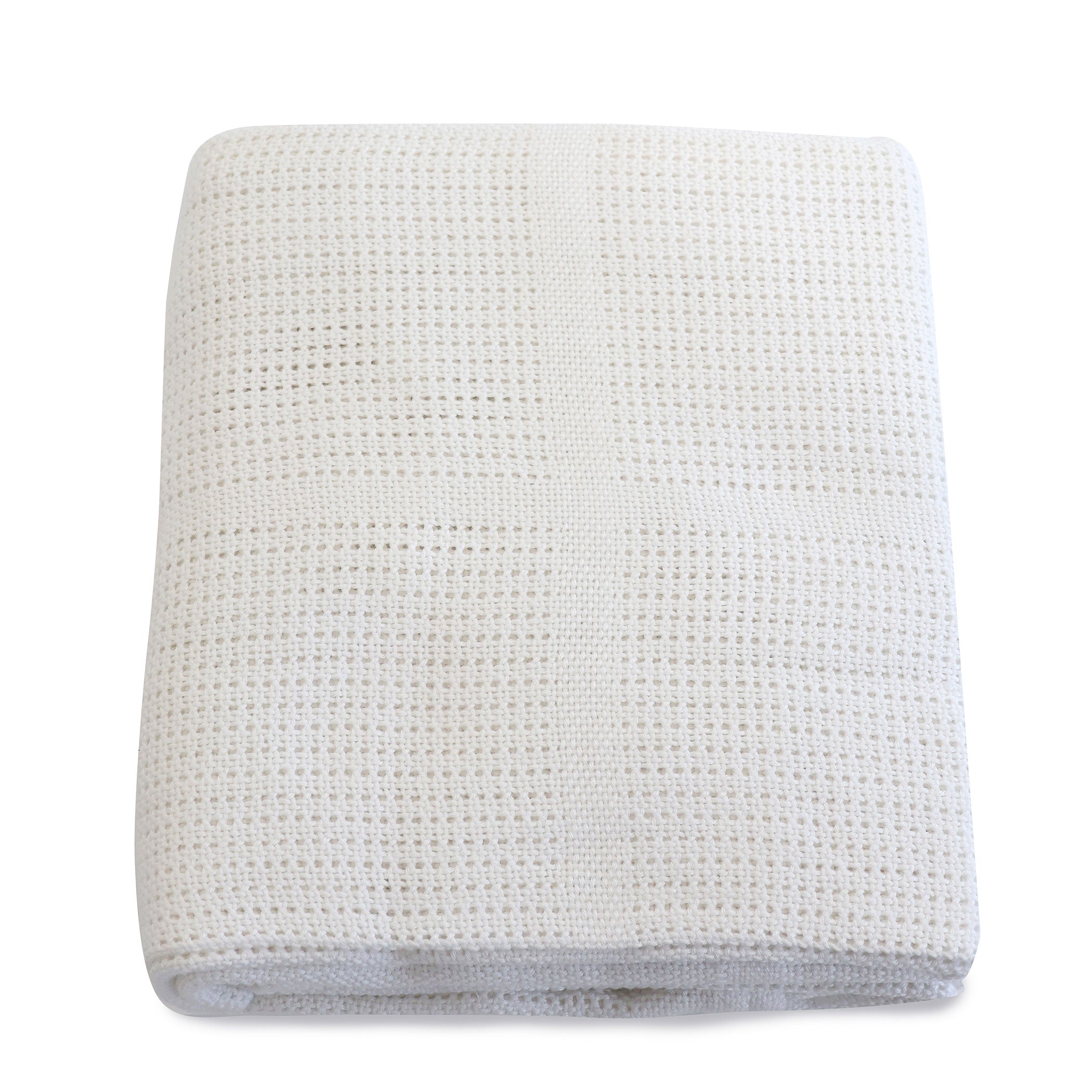 Soft Bamboo White Cellular Baby Blanket - Breathable & Hypoallergenic for Nursery, Stroller, and Crib - Perfect for Newborns & Infants