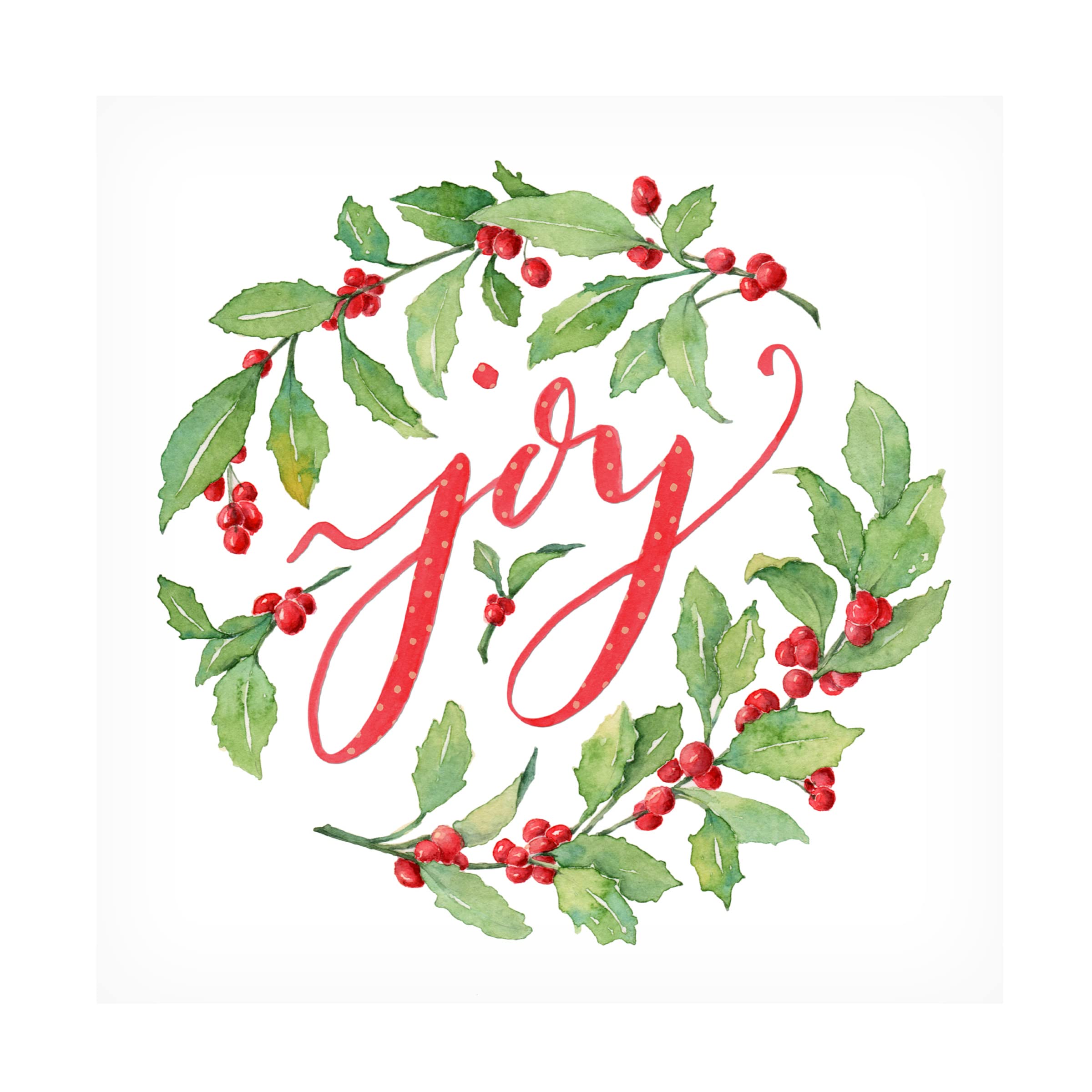 Trademark Fine Art 'Holly Joy' Canvas Wall Art by Yachal Design - Perfect for Living Room, Bedroom & Office Decor