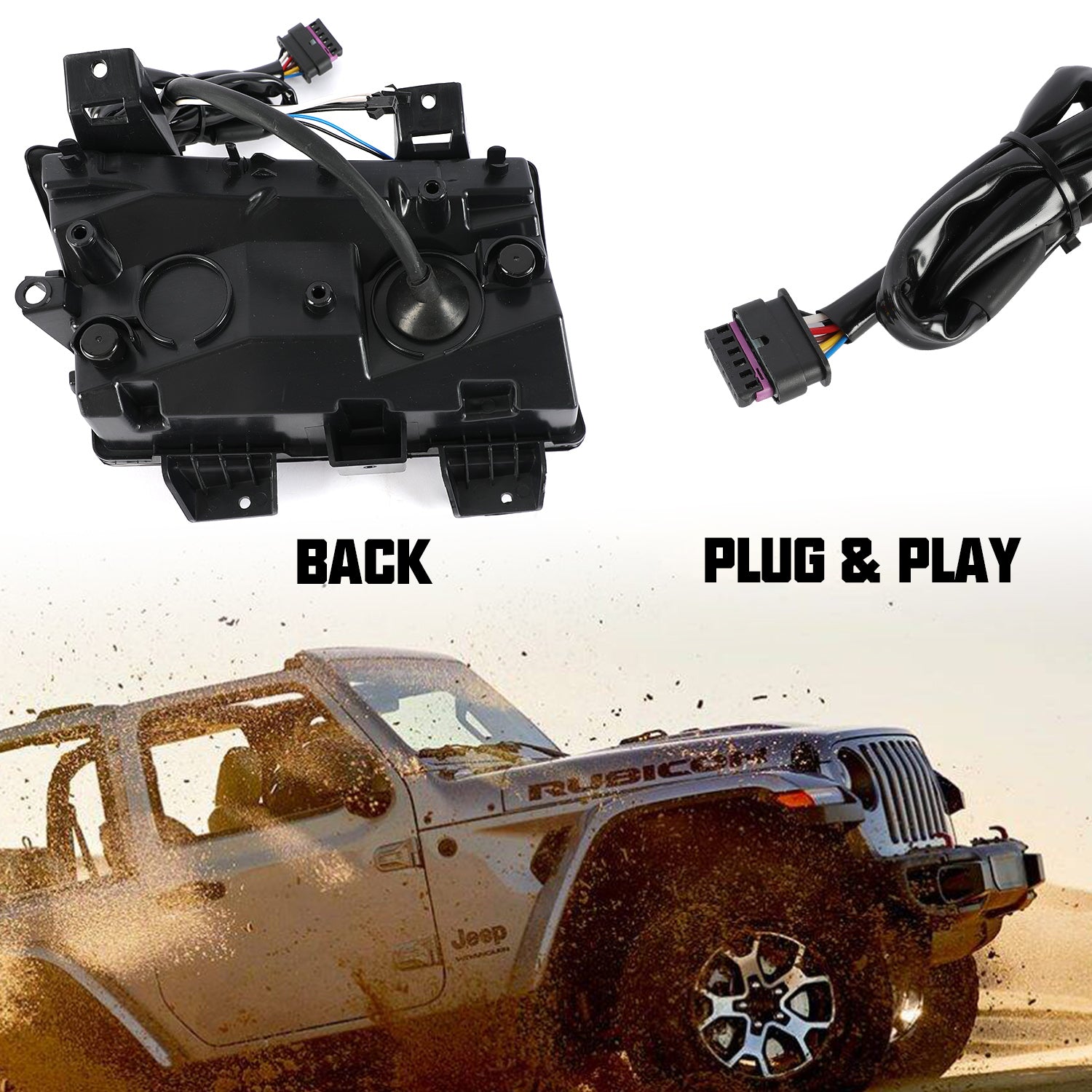 DOT Approved LED Fender Lights & Side Marker Lights with Turn Signal for 2018-2025 Jeep Wrangler 4xe JL/JLU & Gladiator - Off-Road Lighting Upgrade for Night Driving & Trail Adventures