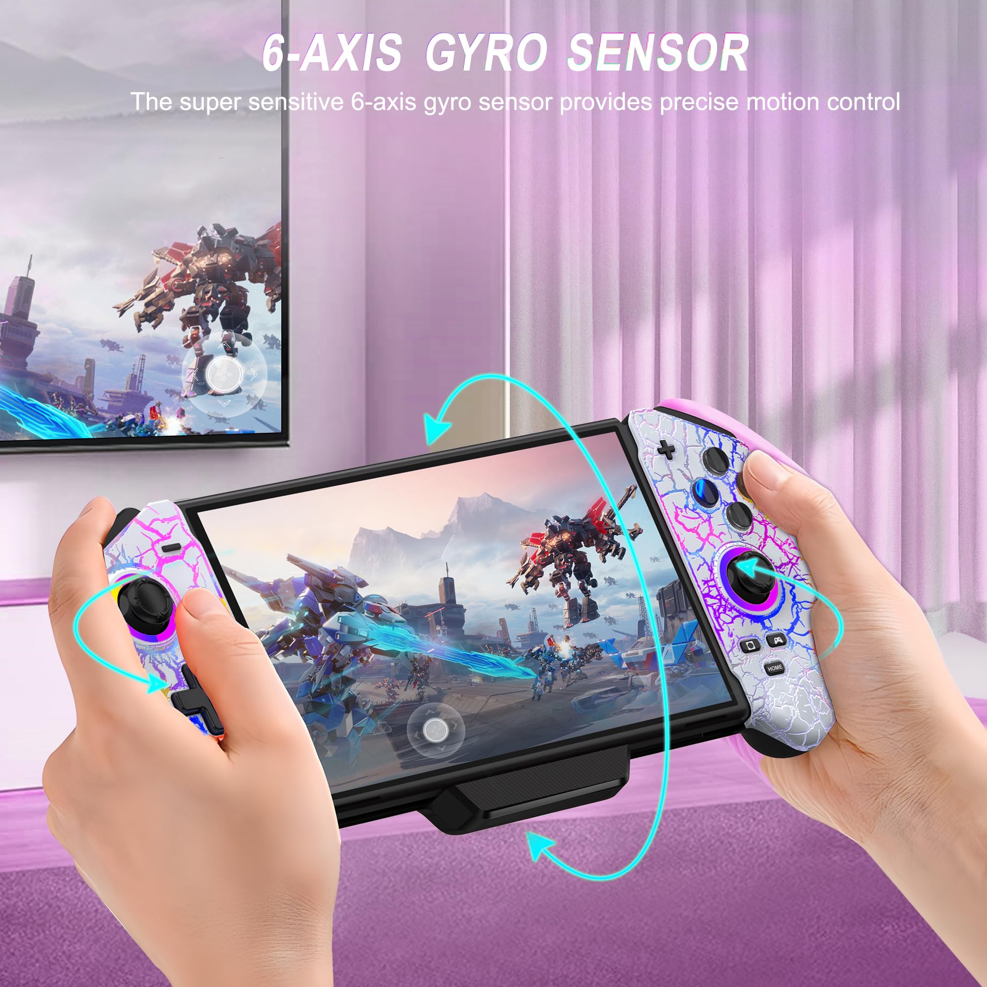 CYOYPPY Wireless Switch Pro Controller for Nintendo Switch/OLED - USB-C Plug & Play with Hall Effect Joystick, 4 Game Slots, Dual Vibration Motors | Compatible with Handheld Mode & TV Mode | Perfect for Mario Kart, Zelda & Multiplayer Gaming