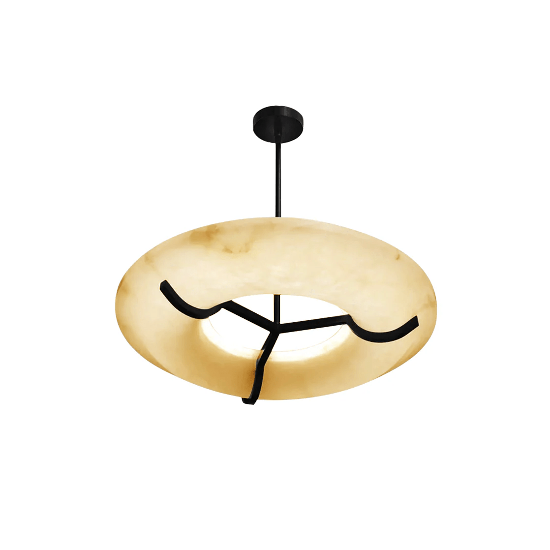 Handmade Alabaster Pendant Light - Natural Stone Ceiling Fixture for Dining Room, Kitchen Island & Bedroom Lighting