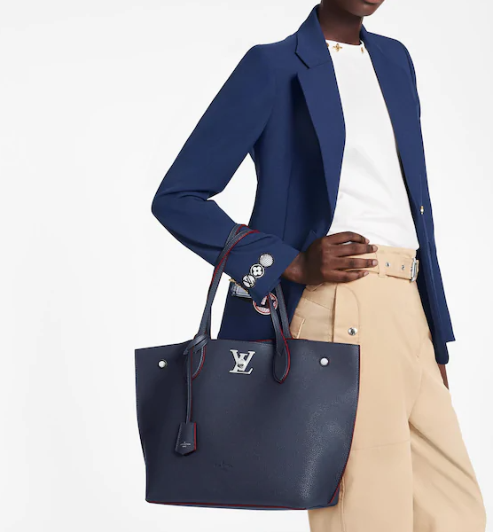 LV Lockme Go Handbag in Blue & Red - Stylish Crossbody Bag for Women, Perfect for Work, Travel & Everyday Use