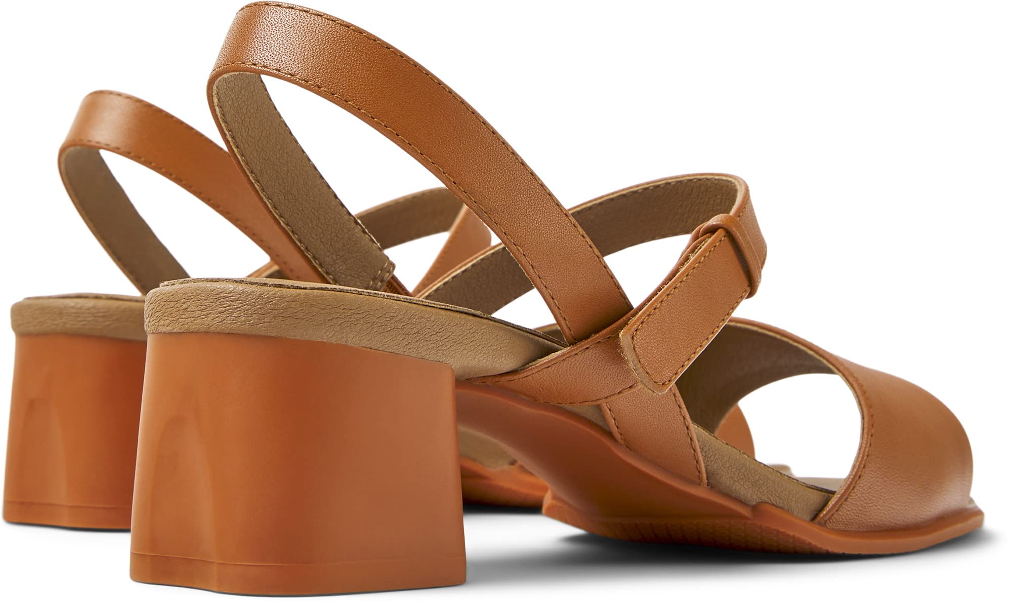 Camper Women's Heeled Sandals - Comfortable Leather Summer Dress Shoes for Outdoor Walking & Casual Wear