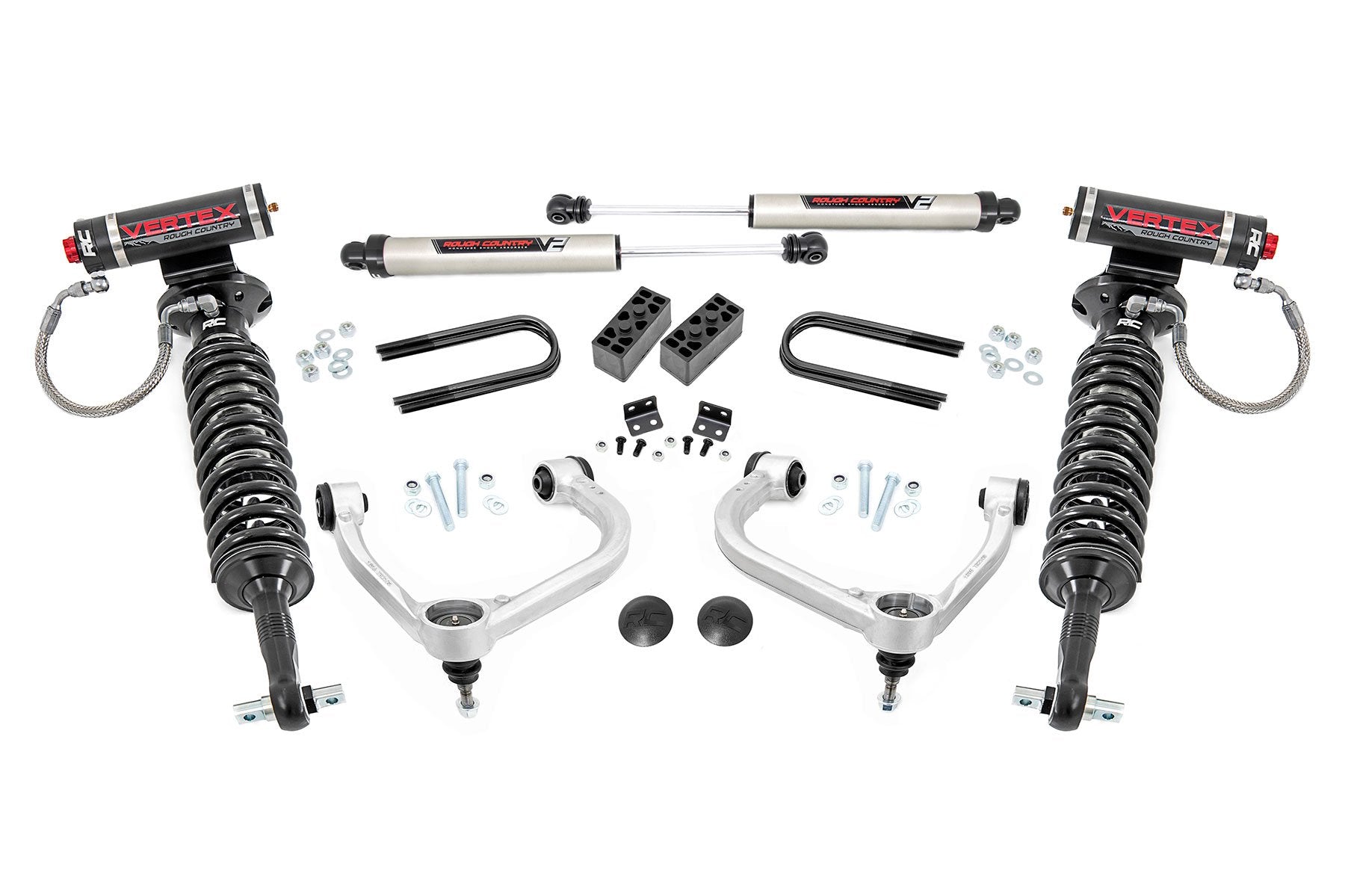 3 Inch Lift Kit for Ford F-150 4WD (2021-2025) - Heavy Duty Fabbed UCA & Vertex/V2 Suspension System | Off-Roading & Truck Customization | Part #41457