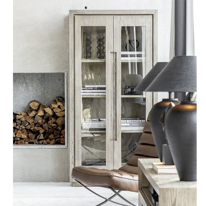 Artwood Hunter Cabinet in Antique Grey - Vintage Style Storage for Hunting Gear & Home Decor | Perfect for Cabin, Lodge & Rustic Interior Design