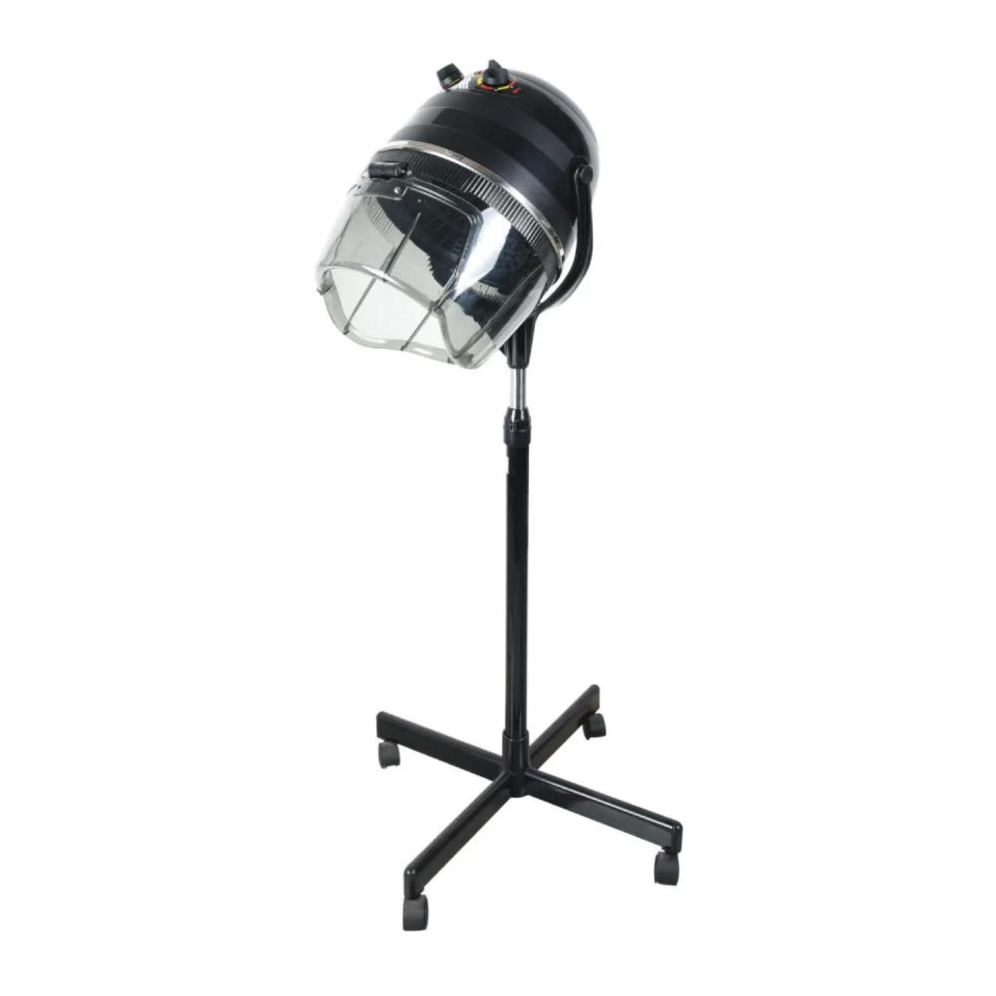 AURA LIVING Professional Adjustable Hooded Floor Hair Bonnet Dryer - Stand Hair Dryer with 5 Omni-Directional Wheels & Stable Base for Salon & Home Use - Perfect for Styling, Drying & Hair Treatments