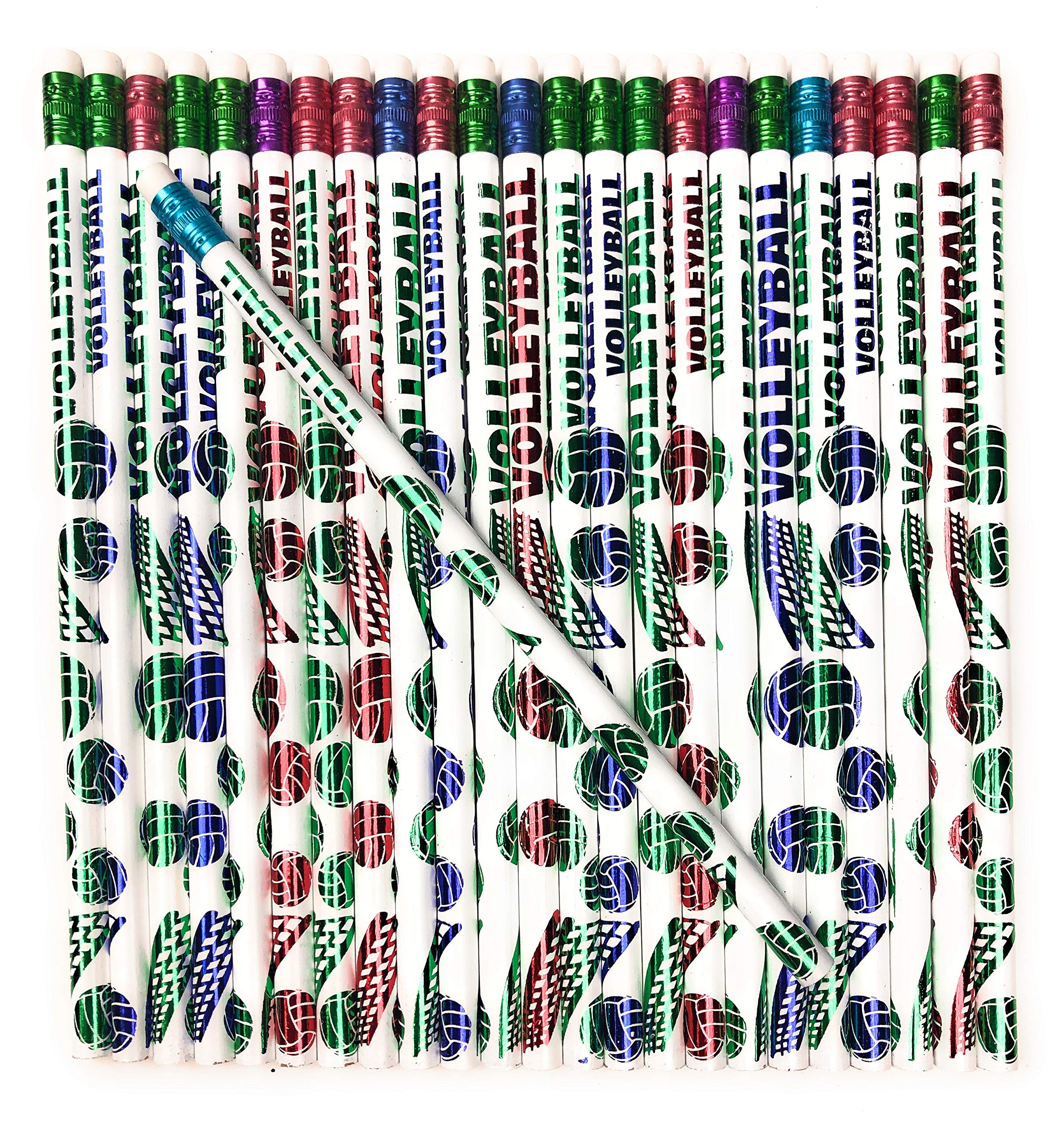 Volleyball Pencils for Kids - 24pc Sports Pencils Set for School & Games