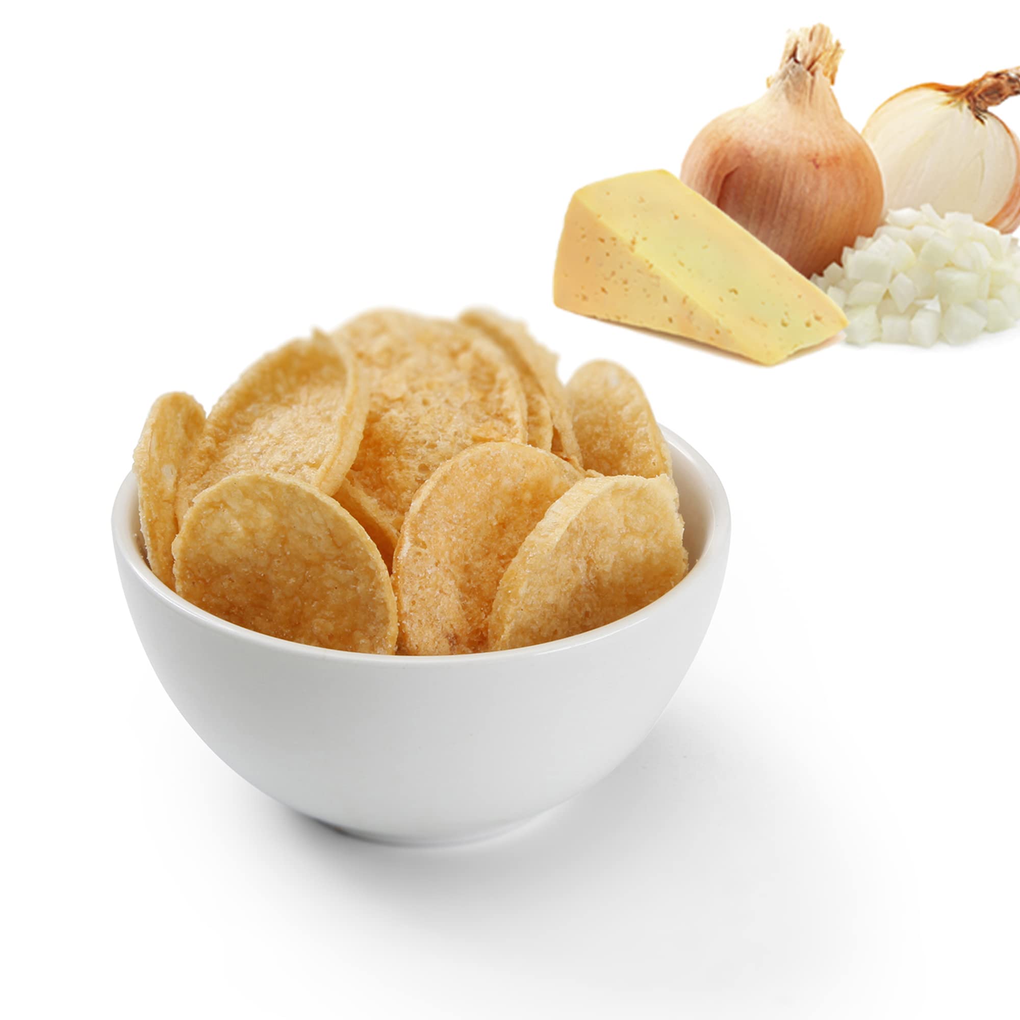 High-Protein Cheese & Onion Crisps - 11.2g Protein per Serving | Keto & Low-Carb Snack for Workouts, Hiking & Healthy On-the-Go Lifestyle