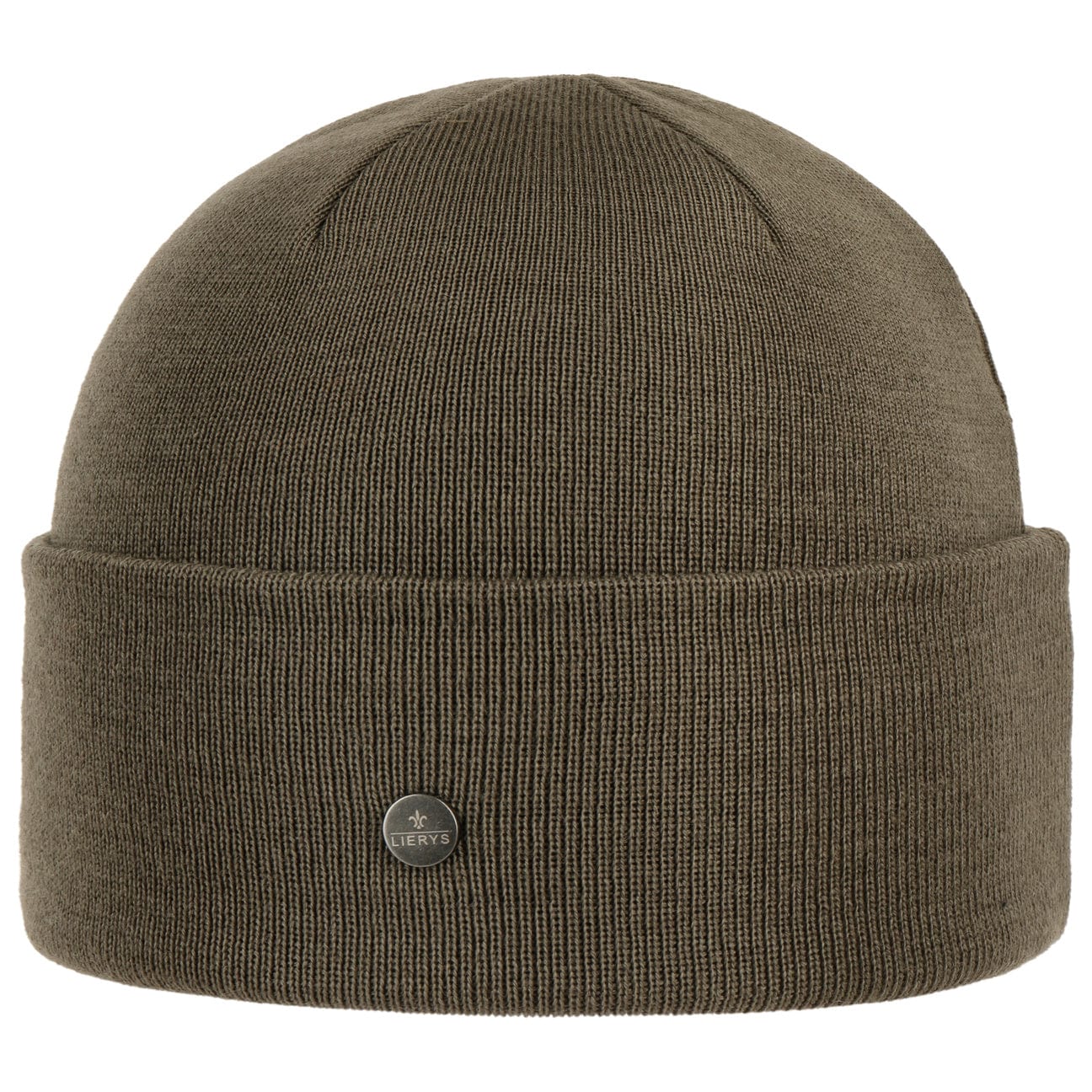 Lierys GOTS Certified Merino Wool Knit Hat with Foldable Cuff - Warm Winter Beanie for Outdoor Activities, Skiing & Hiking