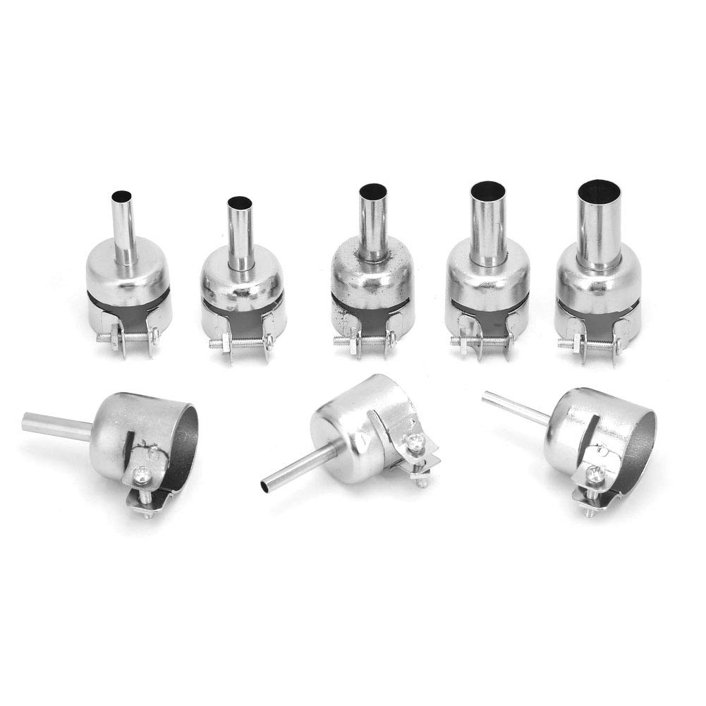8 Pcs Heat Gun Nozzle Set - Stainless Steel, Rustproof & Firm Locking - Universal Replacement for Heat Guns - Perfect for DIY, Crafting, Soldering & Shrink Wrapping