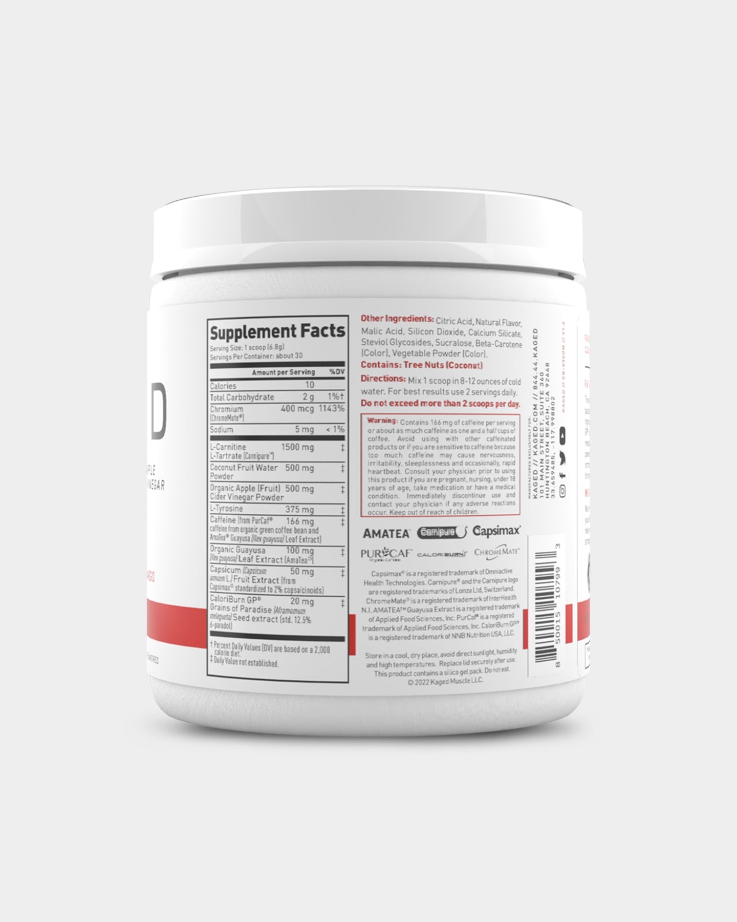 Kaged CLEAN BURN Fat Burner Supplement - Natural Weight Loss Pills for Men & Women - Boost Metabolism & Energy - Ideal for Gym, Workout & Active Lifestyle