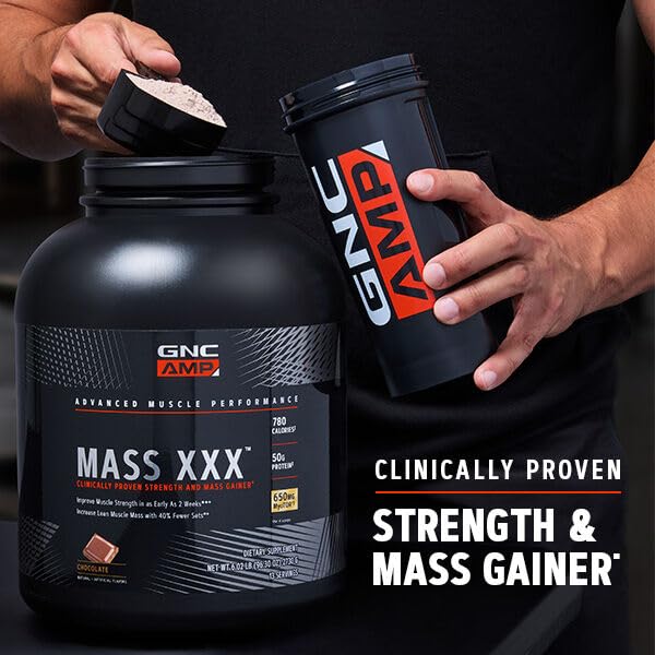 GNC AMP Mass XXX with MyoTOR Protein Powder - Muscle Building & Workout Supplement with BCAA, Creatine - Cookies & Cream Flavor (13 Servings) | Post-Workout Recovery & Strength Training Support