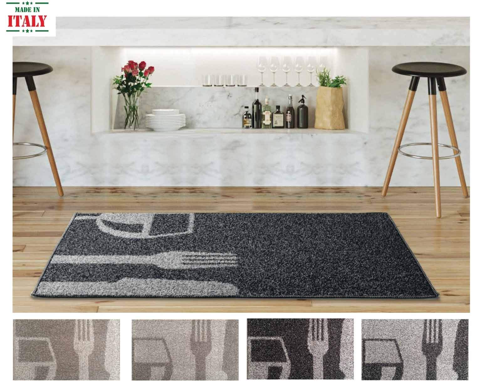 Non-Slip Cotton Kitchen Rug - Absorbent, Washable, Anti-Fatigue Mat for Cooking & Dishwashing - Gray, 55x240 cm - Perfect for Kitchens, Laundry Rooms & Entryways