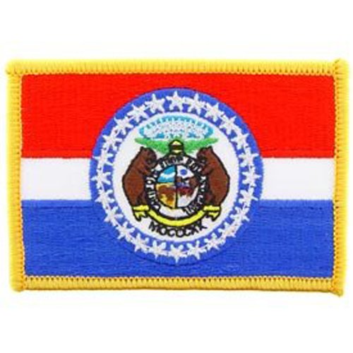 Missouri State Flag Iron On Patch - Embroidered Applique for DIY Crafts, Jackets, Bags & Hats | USA Made