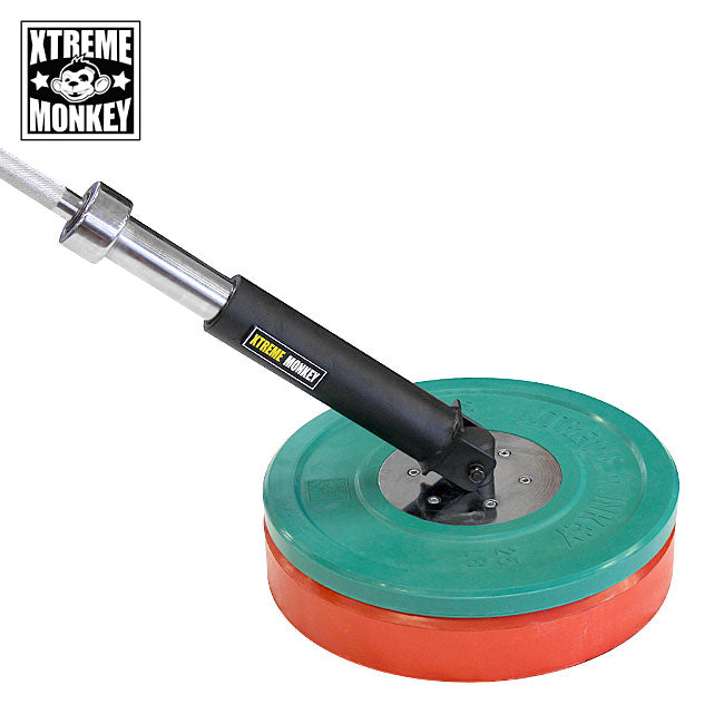 XM Fitness Commercial Landmine Insert for 2 Olympic Weight Plates - Heavy Duty Gym Equipment for CrossFit & Powerlifting Workouts
