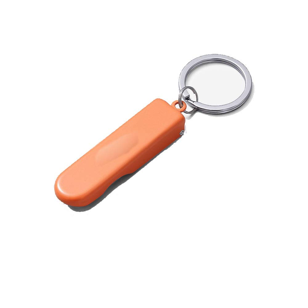 Premium QYTECzjd Toe Nail Clippers for Adults - Carbon Steel Orange Nail Scissors (9 x 92mm) with Keychain - Perfect for Travel, Home & Salon Use