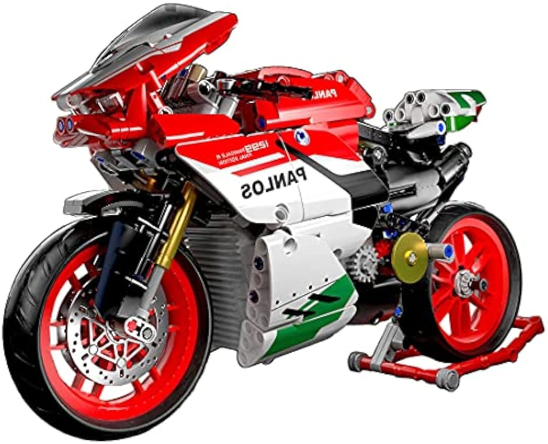 **Ducati 1299 Motorcycle Building Blocks Set - 803 Pieces Technic-Compatible Construction Toy for Kids & Adults | Supermoto Vehicle Model for Display & Play**