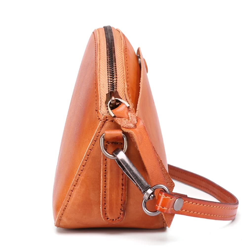 ROUROU Women's Genuine Leather Shoulder Bag - Stylish Tassel Crossbody Purse with Large Capacity, Retro Clutch Handbag for Work, Travel & Evening Out