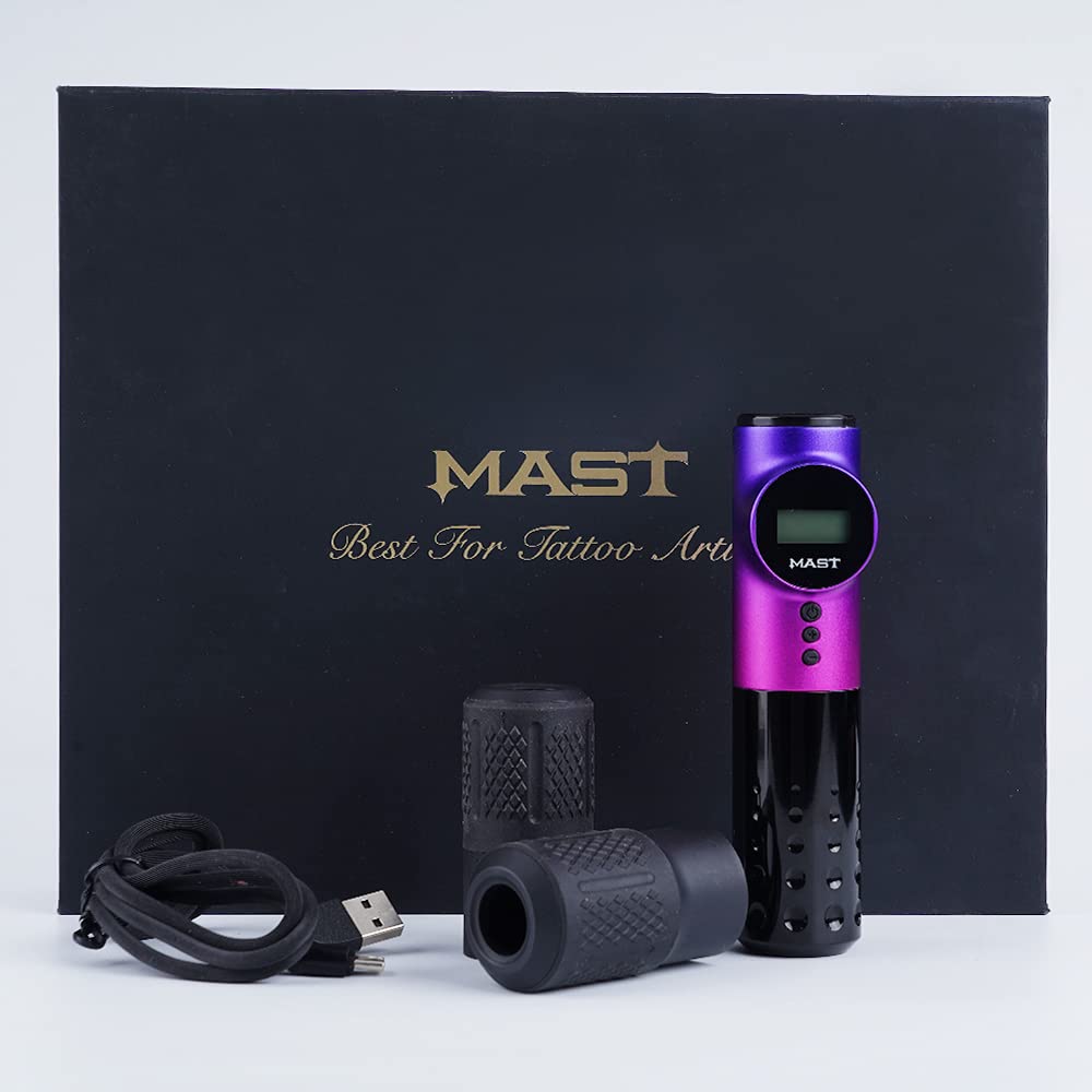 Professional Mast Tattoo Pen Machine - Wireless Rotary Tattoo Gun with Powerful Motor & 2000mAh Long-Lasting Battery | Perfect for Tattoo Artists, Beginners & Professionals | Ideal for Studio Work, Home Practice & Travel Tattooing