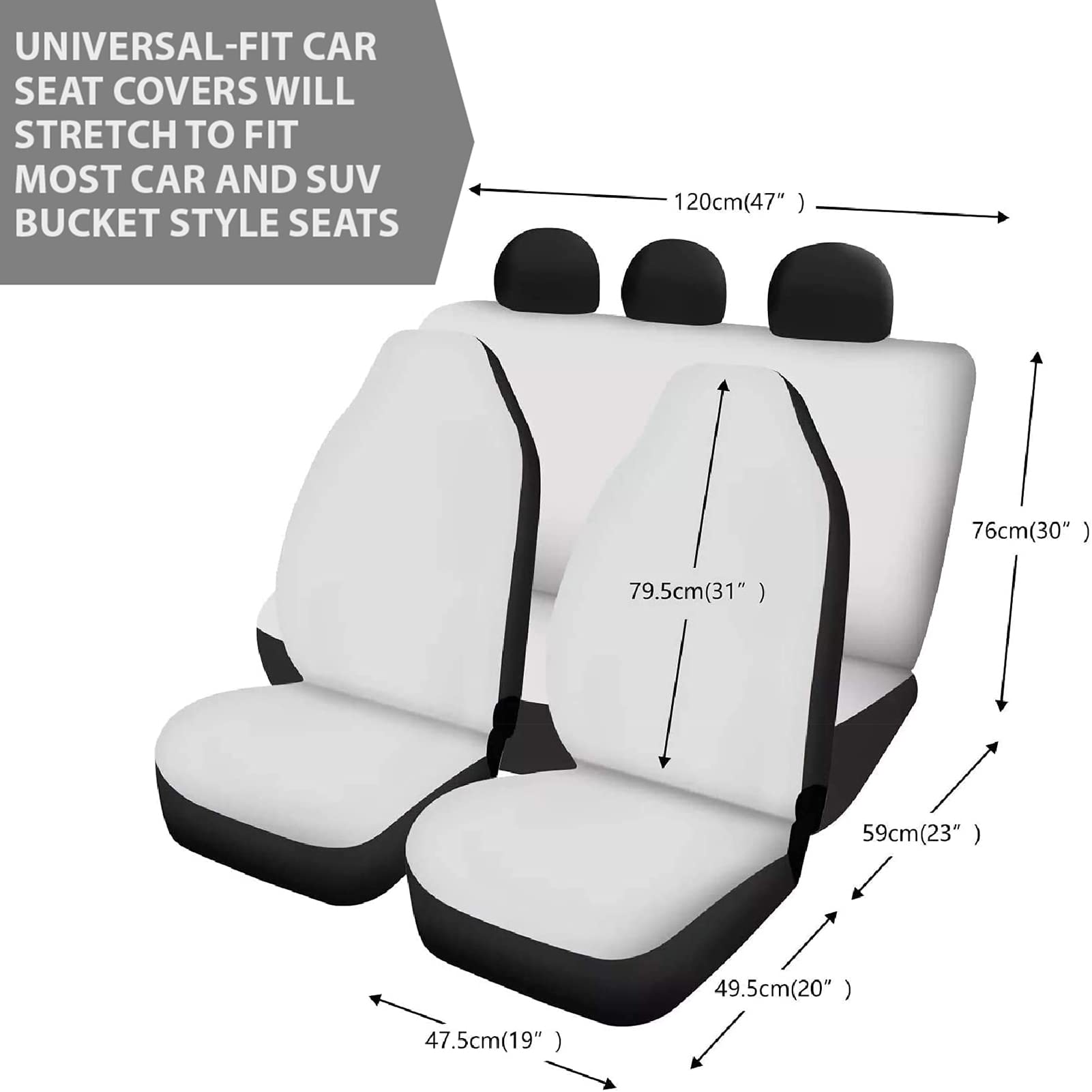Brown Cow Print Car Seat Cover Set - Full Seat Protector for Front & Back Seats with Steering Wheel Cover, Seat Belt Pads & Cup Holder Coasters - Soft Animal Fur Design for Cars, Trucks & SUVs - Perfect Gift for Women & Men (Home, Office & Road Trips)