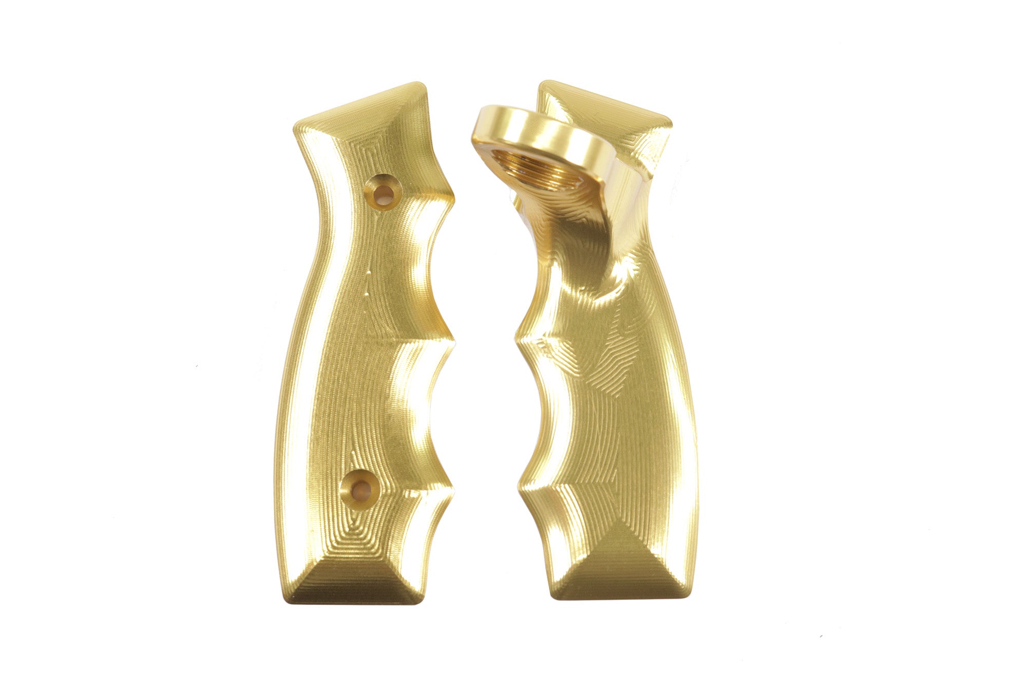 Operator Button Billet Grip Insert Set - Gold (16-144-02) - Compatible with Firearms & Tactical Gear - Perfect for Customizing Pistols, Rifles & Accessories (Button Not Included)