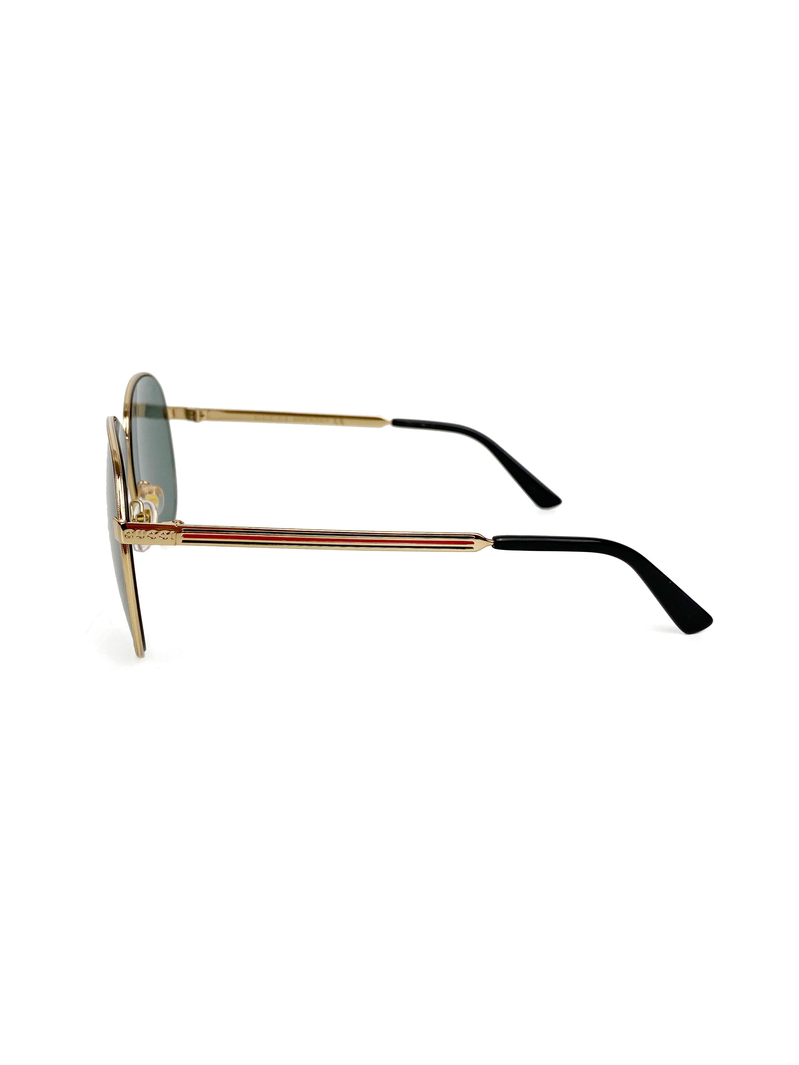 Gucci GG0138S Aviator Sunglasses for Women & Men - Luxury Designer Polarized UV Protection - Perfect for Driving, Travel & Fashion Accessories