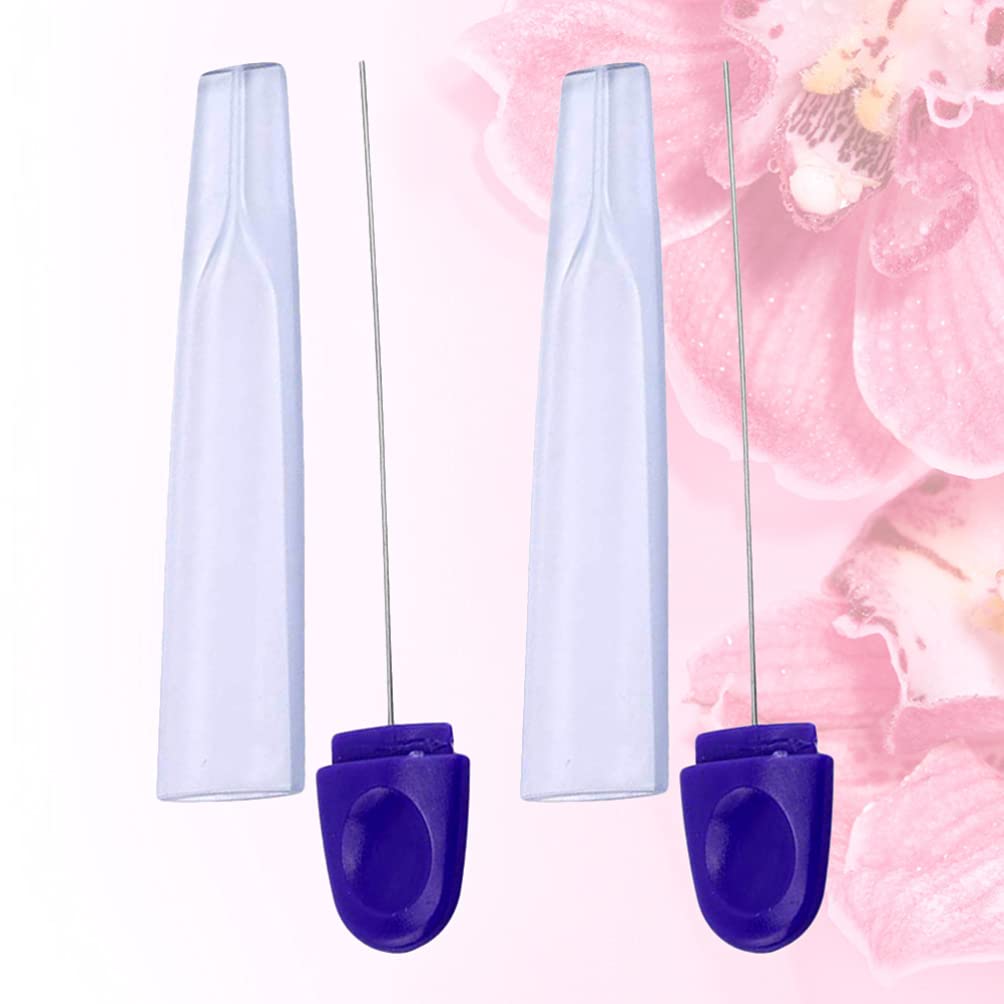 Luxshiny 2-Pack Stainless Steel Cake Tester Needles - Professional Baking Tool for Cakes, Muffins, Bread - Perfect for Home Bakers & Professional Chefs (Blue) - Ideal for Testing Doneness, Baking Classes & Kitchen Gifts