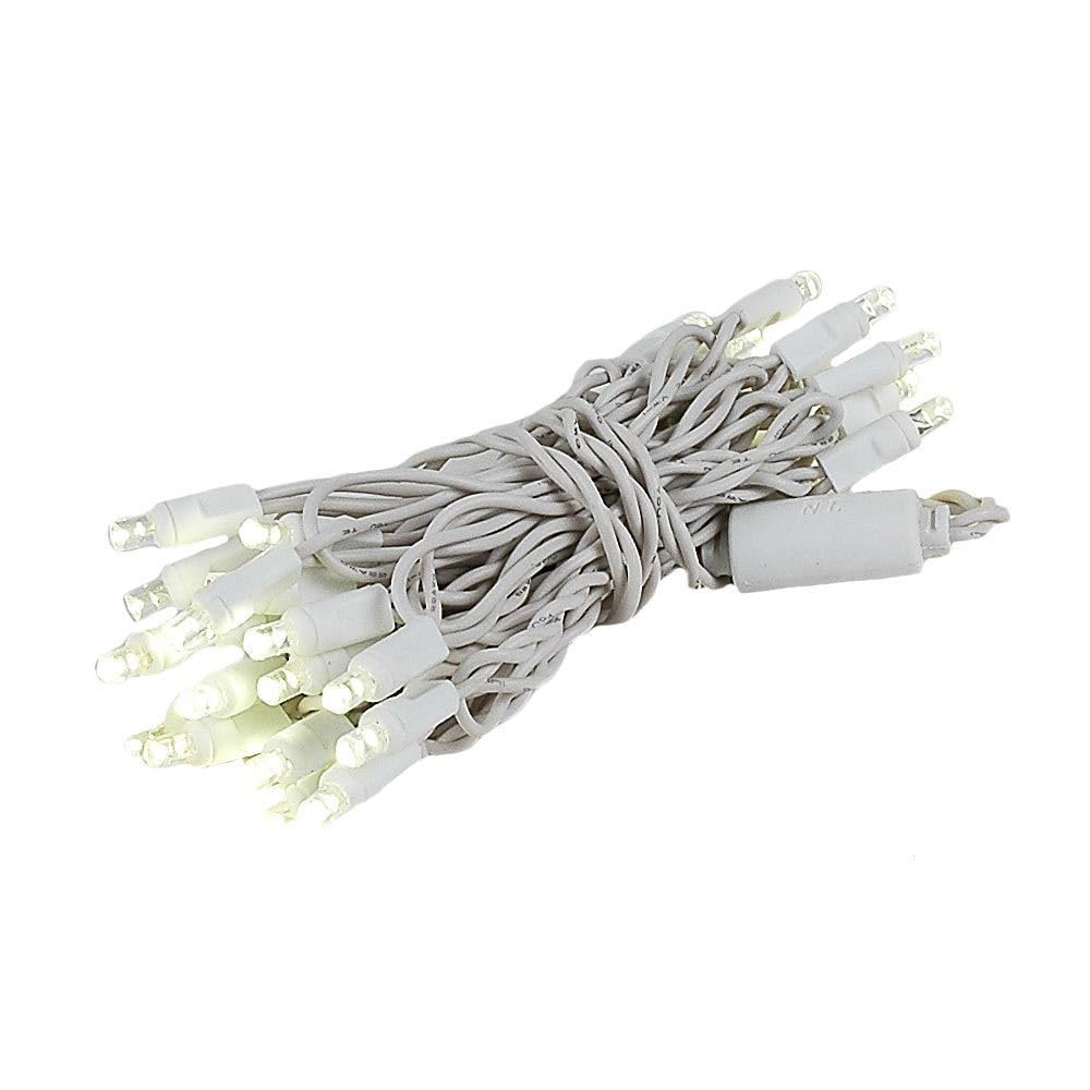 50 LED Twinkle Christmas Mini Lights - 25ft Outdoor Fairy String Lights for Wedding, Party & Home Decor - Warm White & White - Non-Connectable - Weatherproof for Patio, Garden & Indoor Use